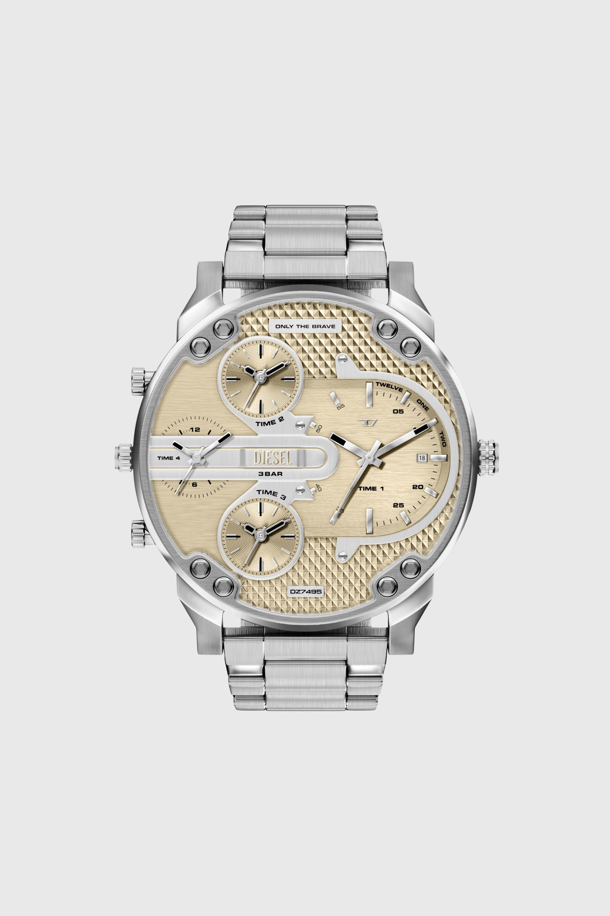 Diesel - DZ7495 WATCH, Man's Mr. Daddy Slim Stainless Steel Watch in Silver - 1
