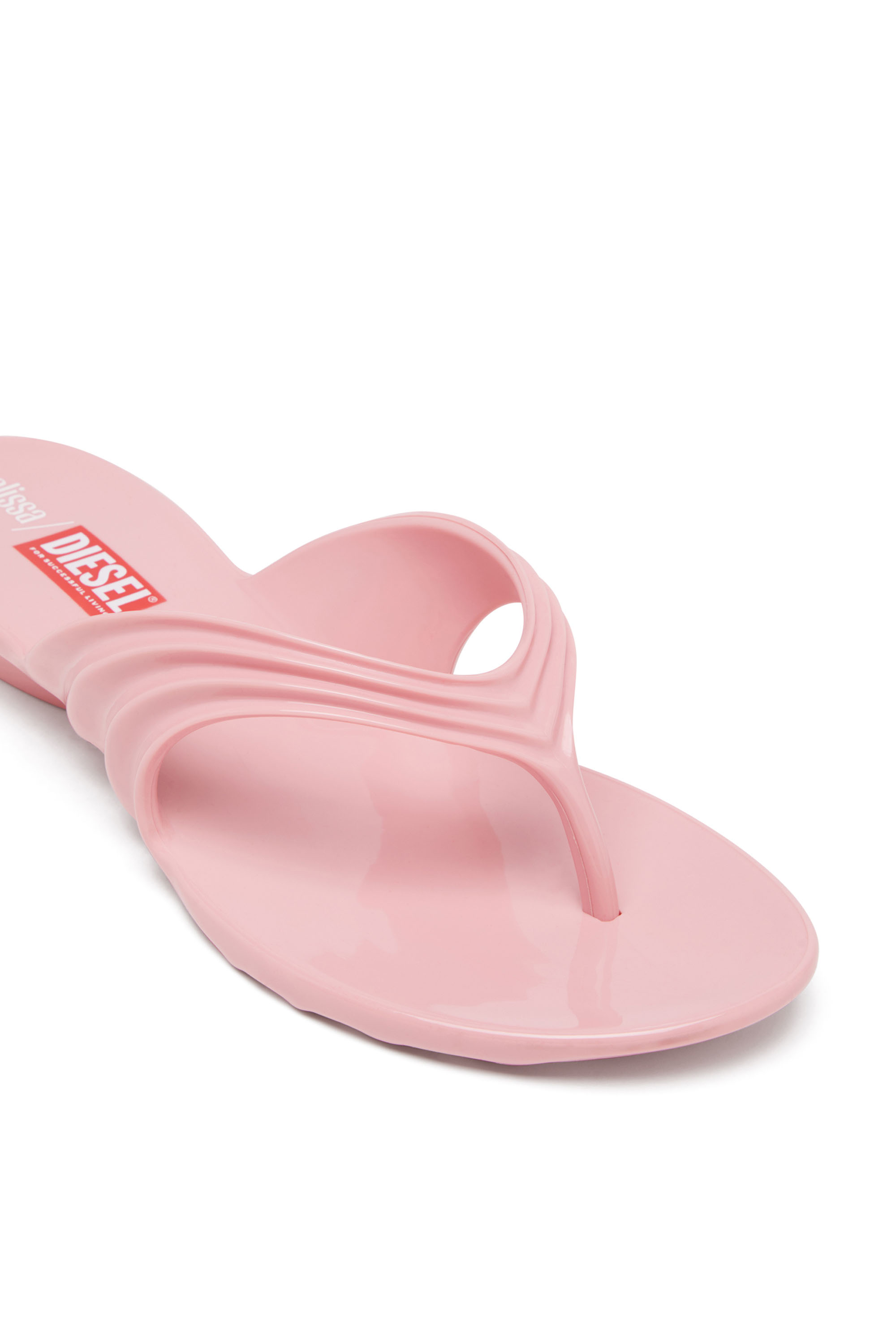 MELISSA QUANTUM THONG, Pink Diesel - MELISSA QUANTUM THONG, Woman's Sculptural flip-flops in Melflex® in Pink - 6
