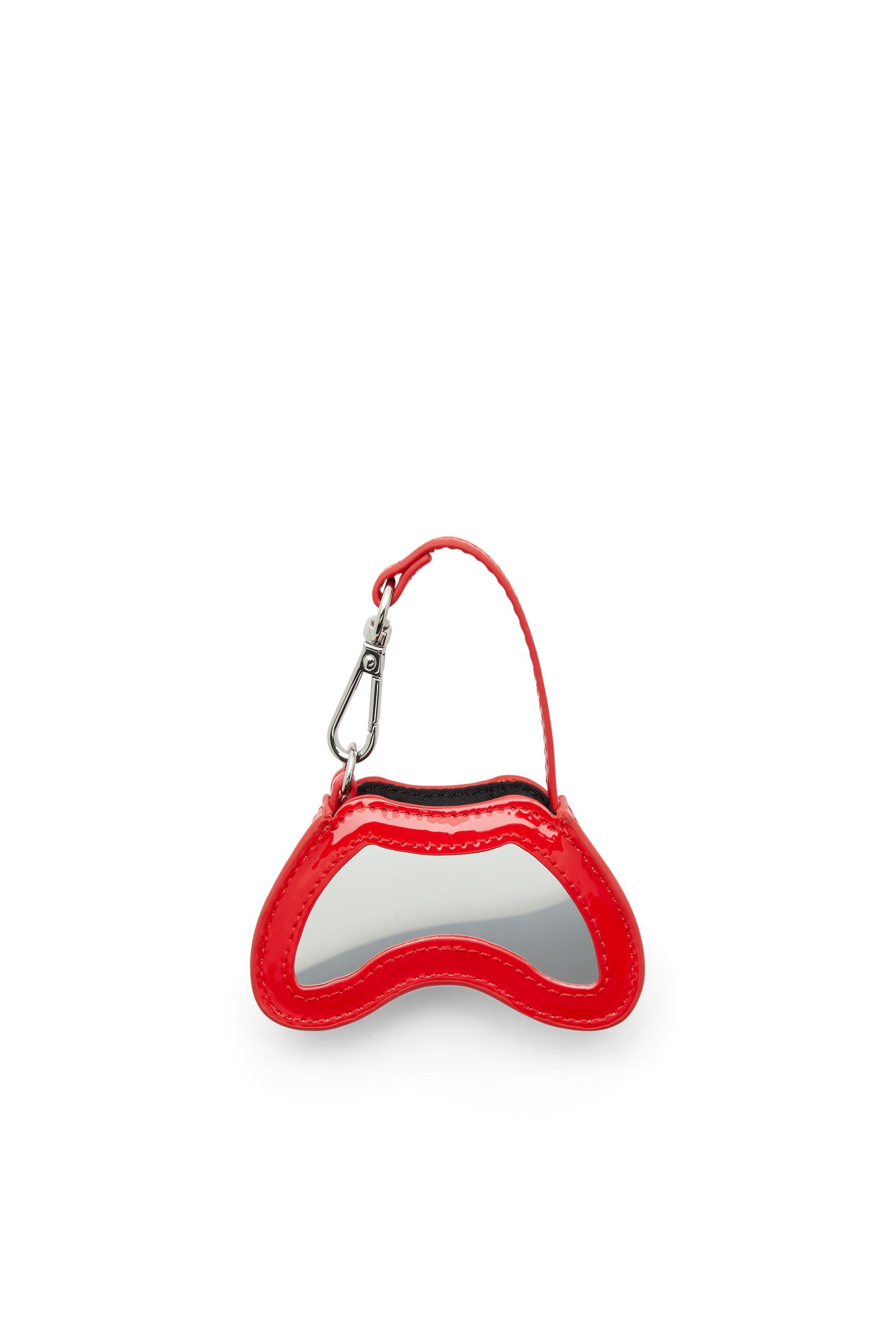 Diesel - PLAY CHARMS, Woman's Glossy bag charm with mirror in Red - 3