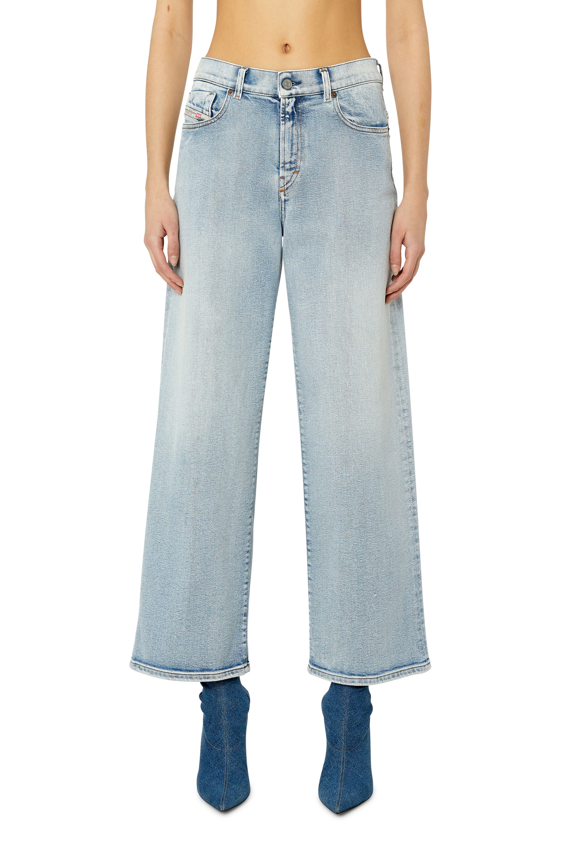 Diesel - 2000 Widee 9C08L Bootcut and Flare Jeans, Light Blue - Image 1