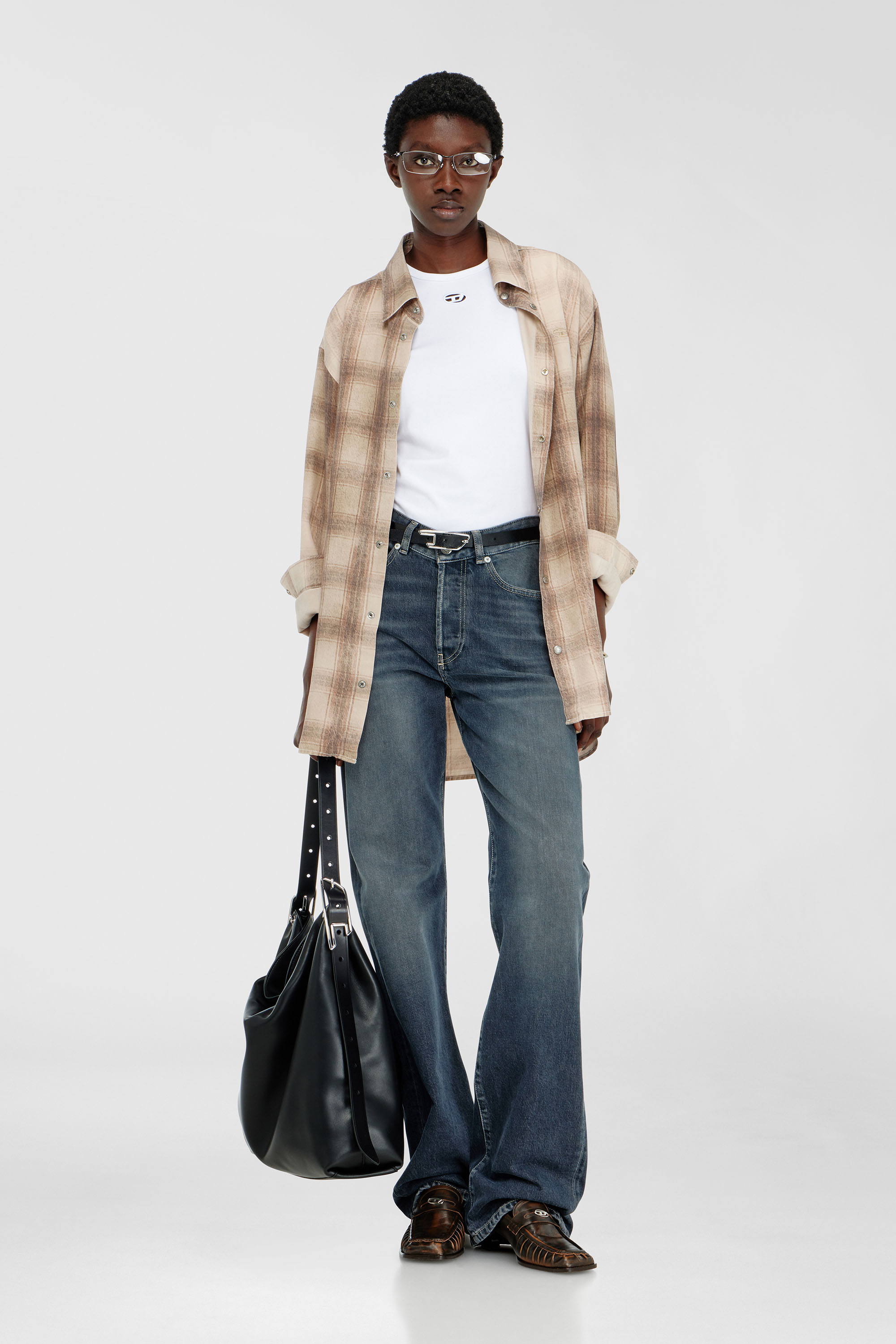 T-shirt with cut-out embroidered logo