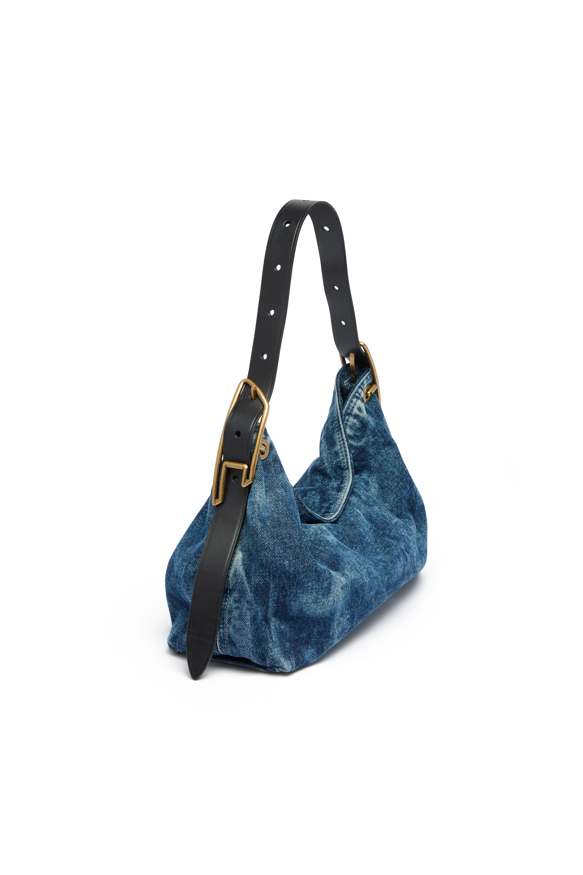 Diesel - D-LINE HOBO S, Woman's D-Line-Denim shoulder bag in Medium blue - 7