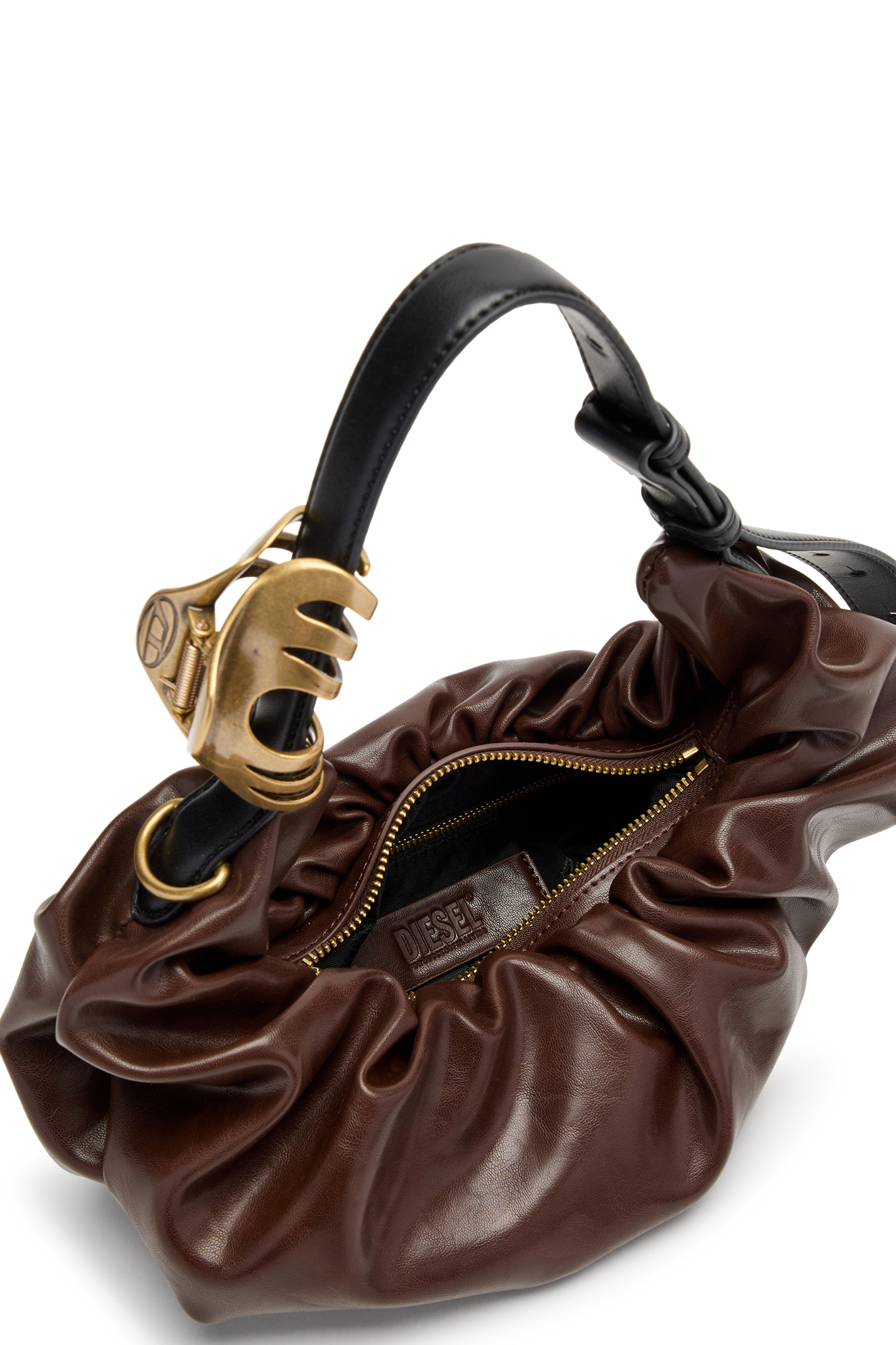 Diesel - GRAB-D HOBO S, Woman's Grab-D-Hobo bag in Dark Brown - 5
