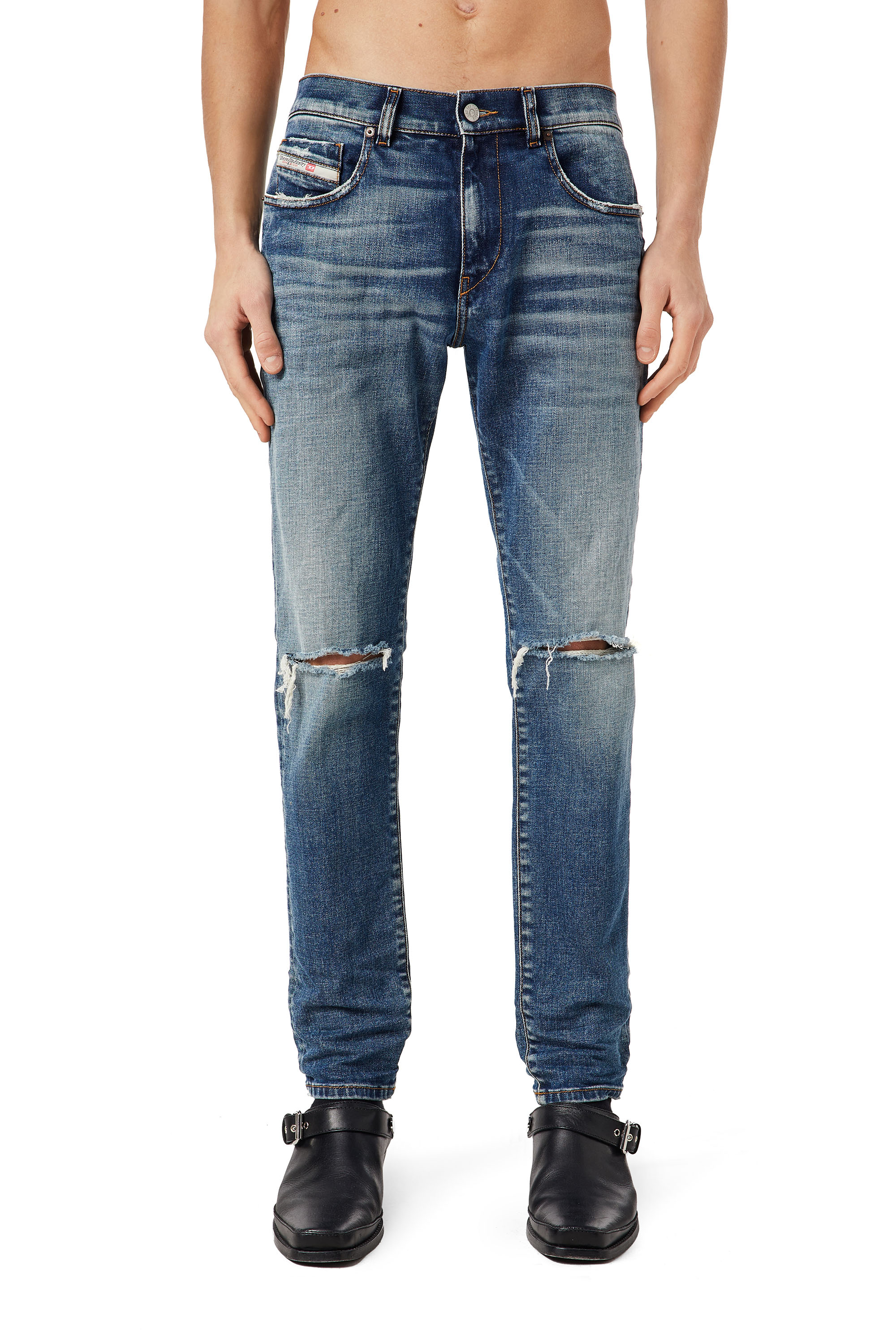 2019 D-STRUKT 09C87 Slim Jeans, Medium blue - Jeans