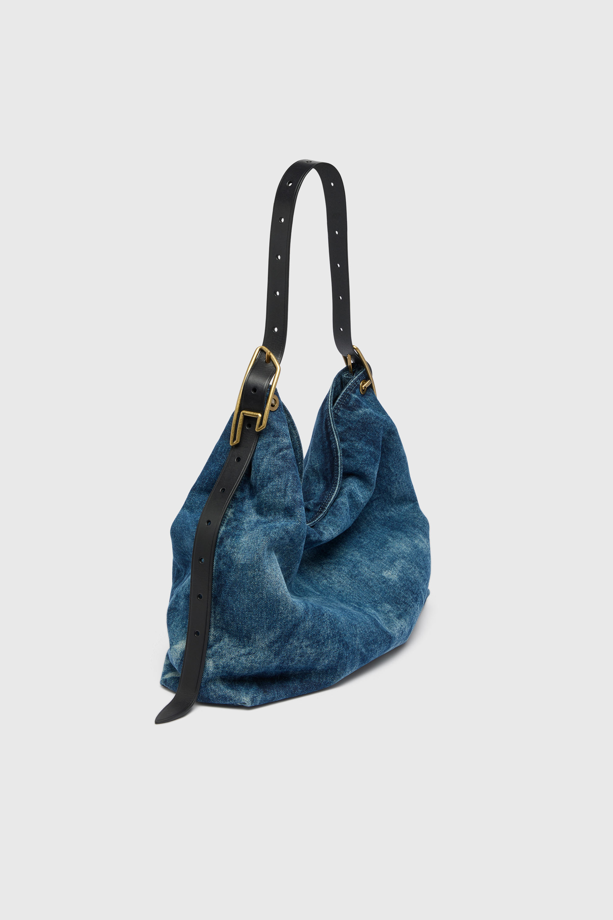 Diesel - D-LINE HOBO L, Woman's D-Line-Denim hobo bag in Medium blue - 2