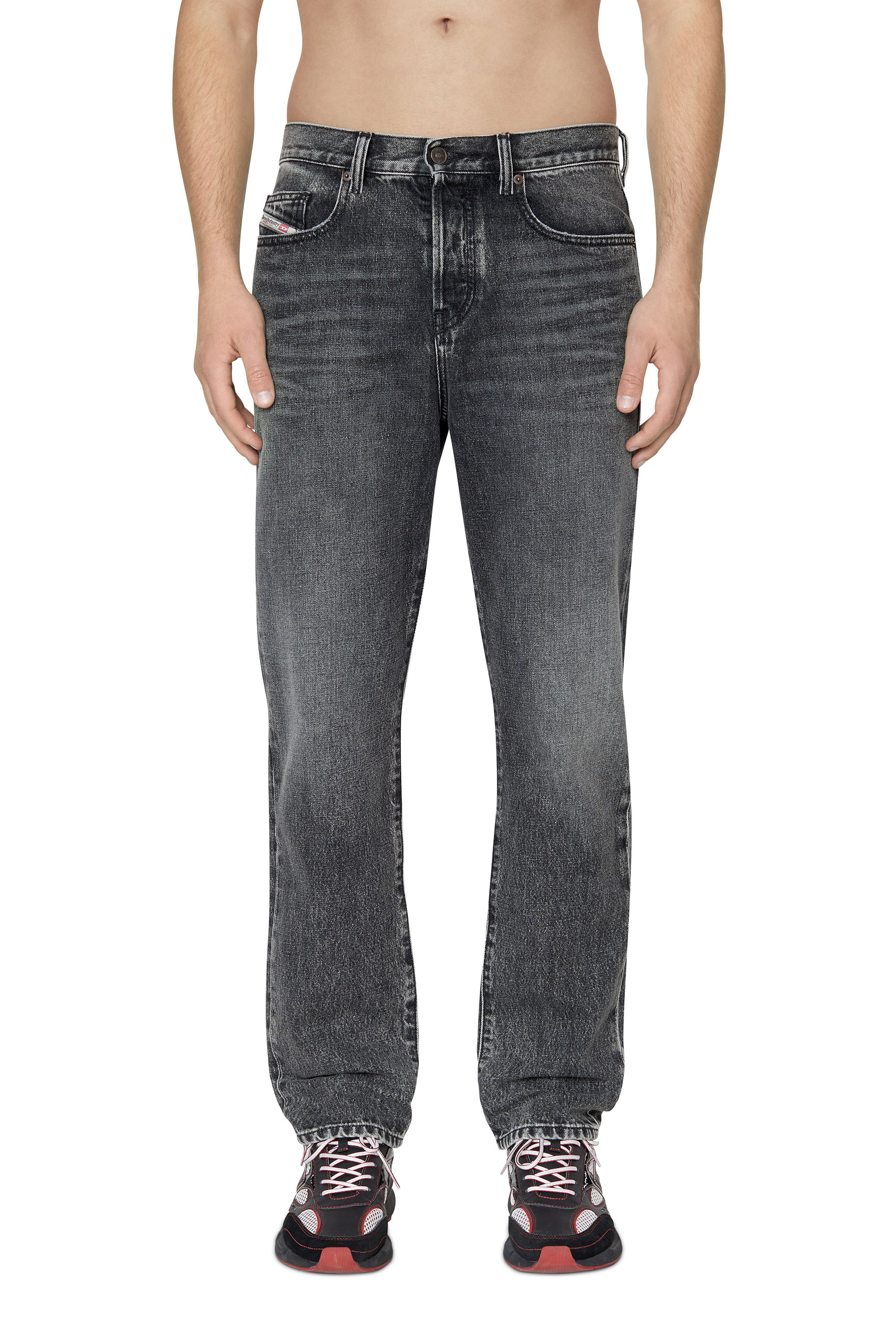Diesel - 2020 D-Viker 007C4 Straight Jeans, Black/Dark grey - Image 1
