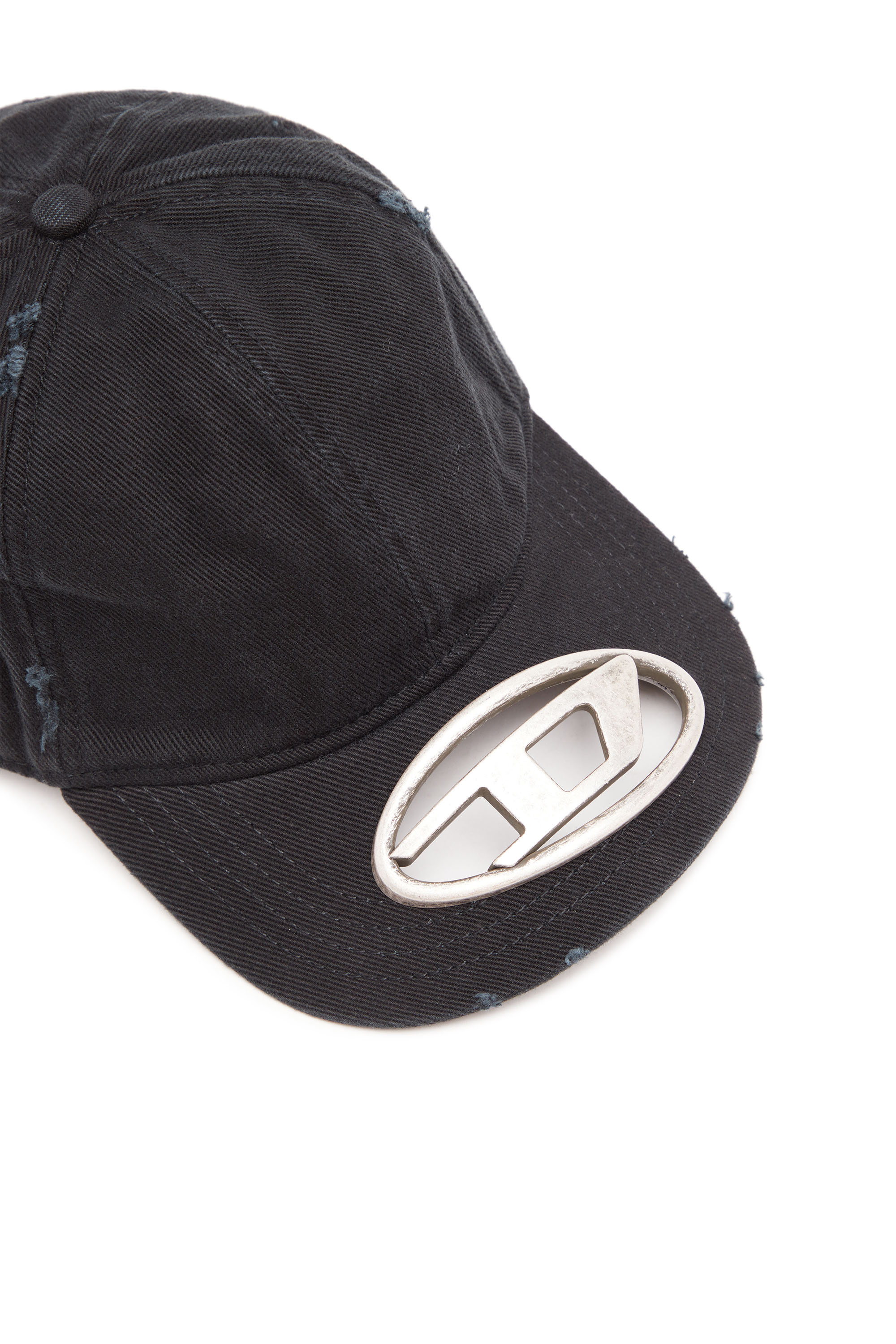 Diesel - C-BEAST-A1, Man Baseball cap with metal Oval D plaque in Black - Image 3