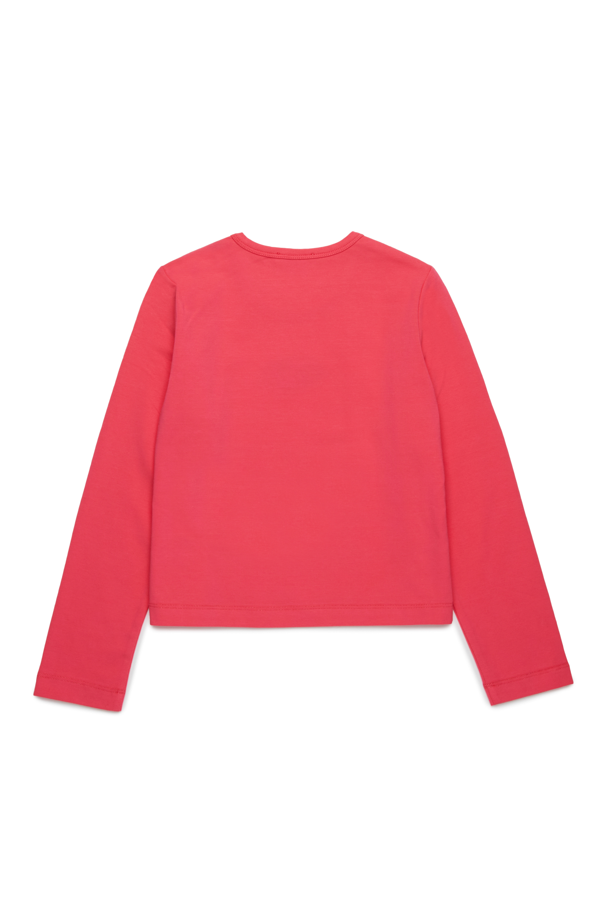 Diesel - TIVAL, Woman's Long-sleeve T-shirt with logo embroidery in Pink - 2