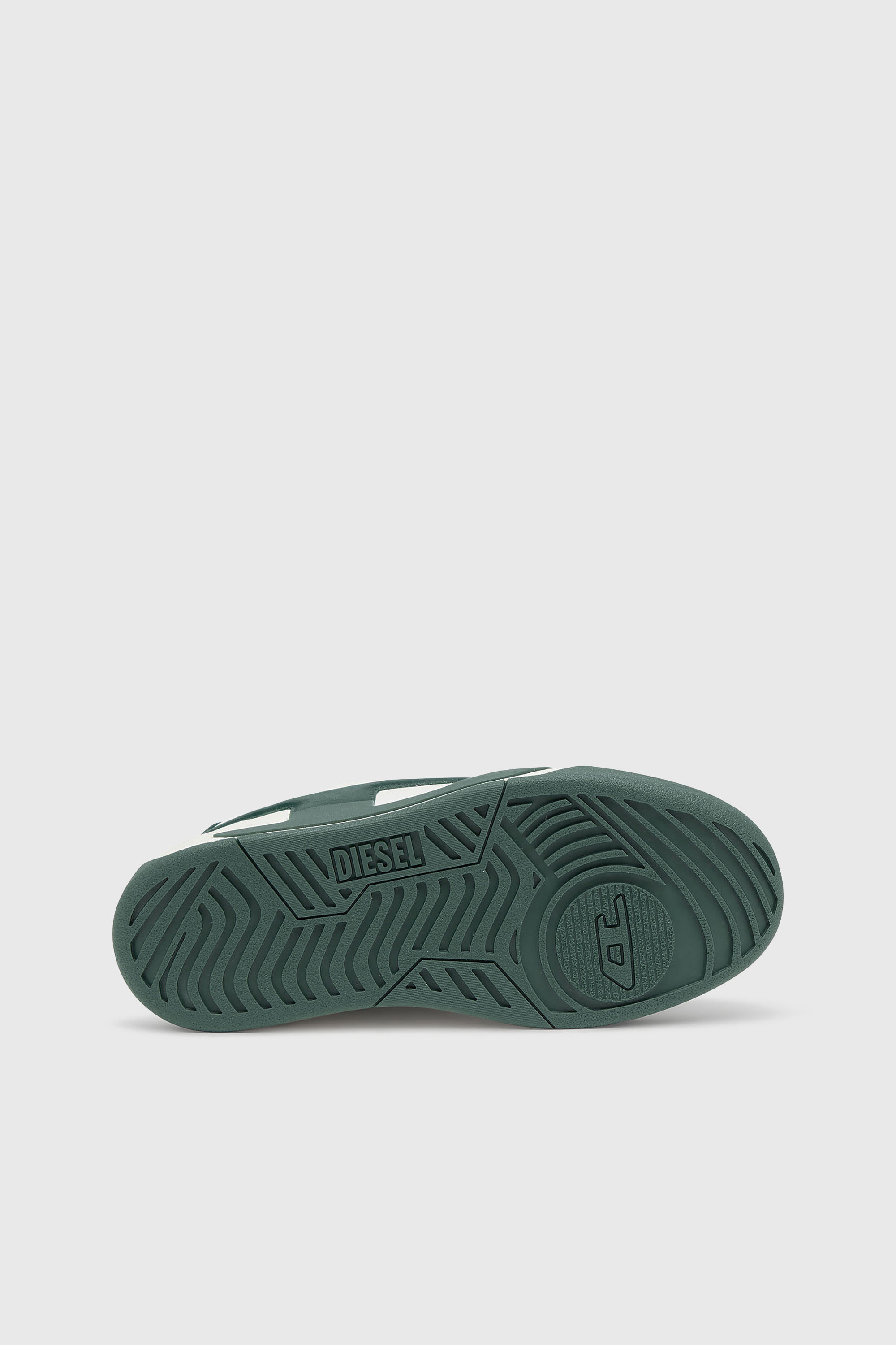 Diesel - S-D-OLLIE LOW, Man's D-Ollie-Sneakers in colour-block leather in White/Green - 5