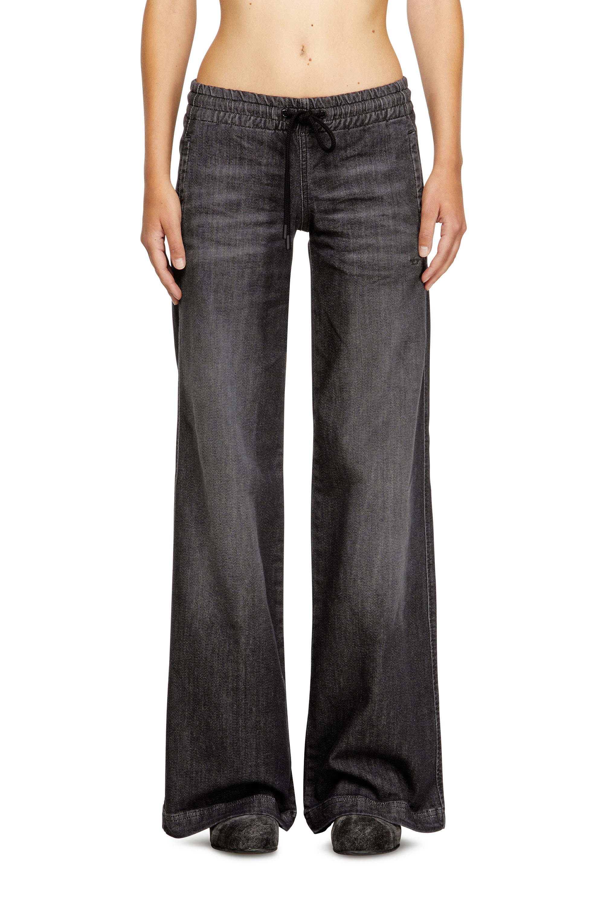 Diesel - Woman's Relaxed 2078 D-Ainty Joggjeans® 09M66, Black/Dark grey - 1
