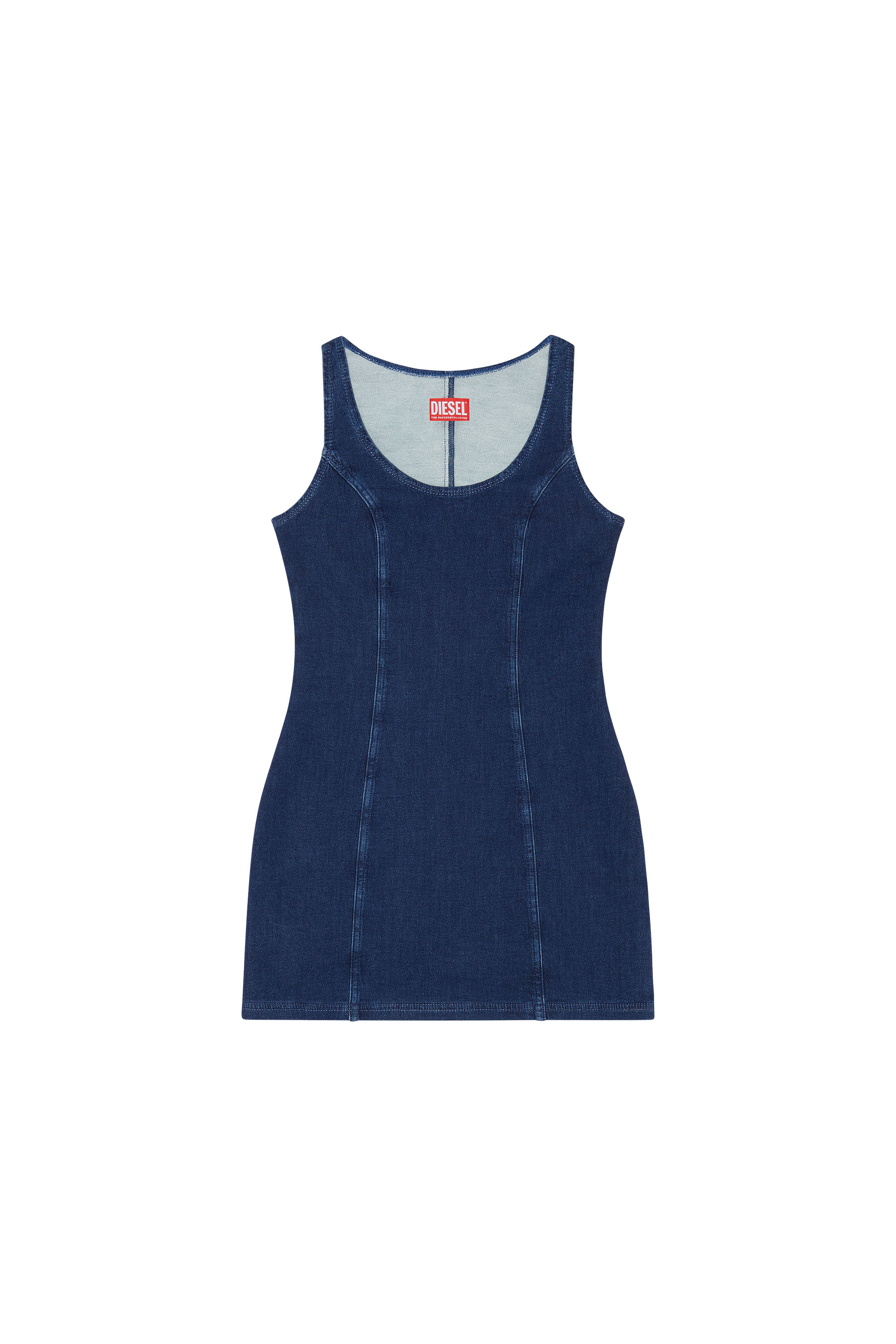 D-VENUS TRACK DENIM TANK DRESS, 