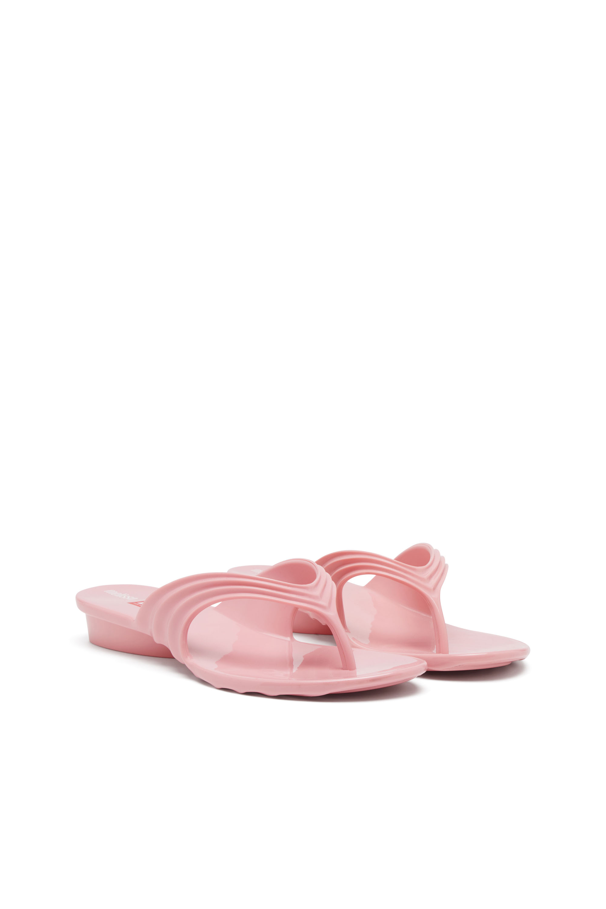 MELISSA QUANTUM THONG, Pink Diesel - MELISSA QUANTUM THONG, Woman's Sculptural flip-flops in Melflex® in Pink - 2
