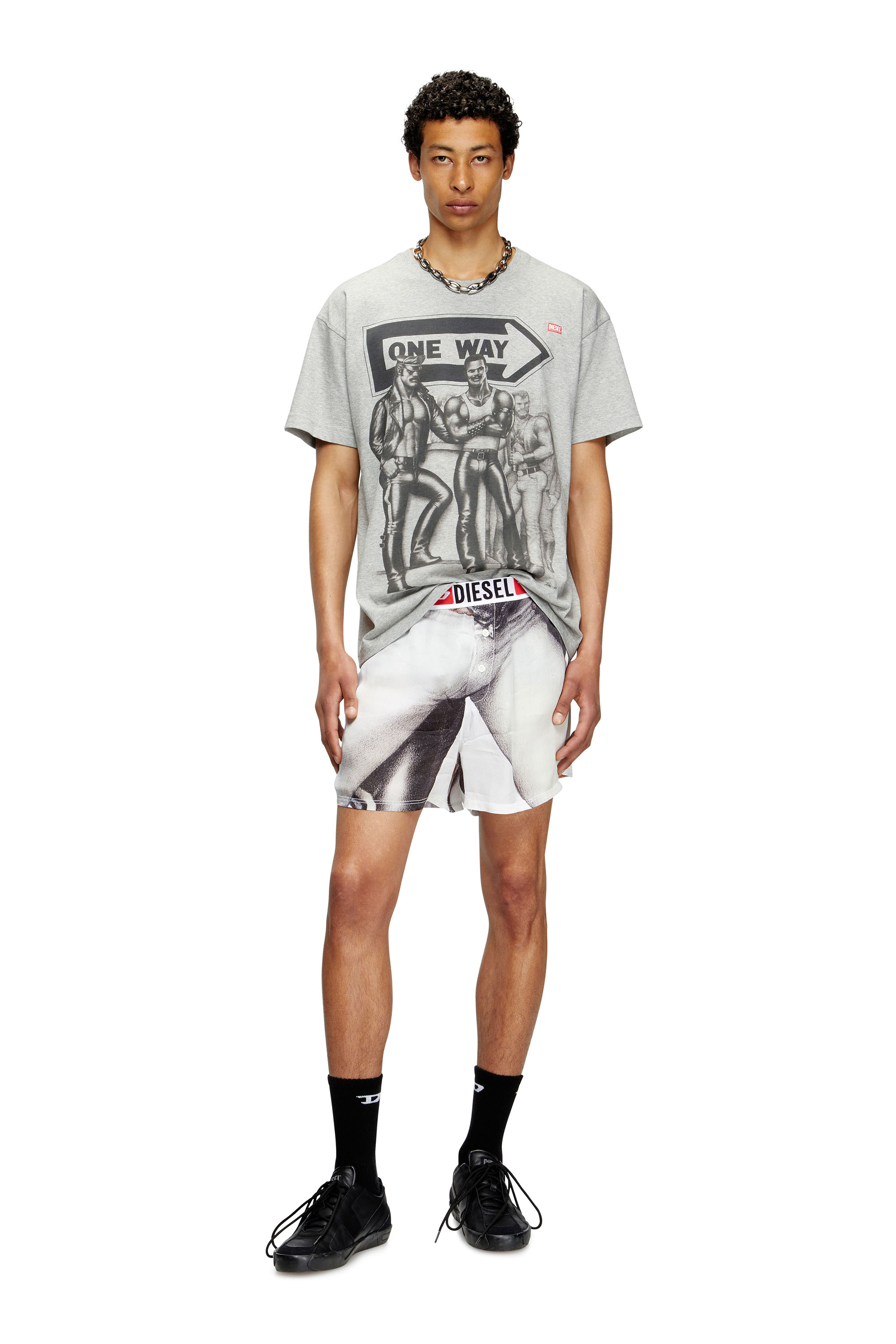 PR-T-NORM-TOM25, Grey Diesel - PR-T-NORM-TOM25, Unisex's T-shirt with graphic print in Grey - 1