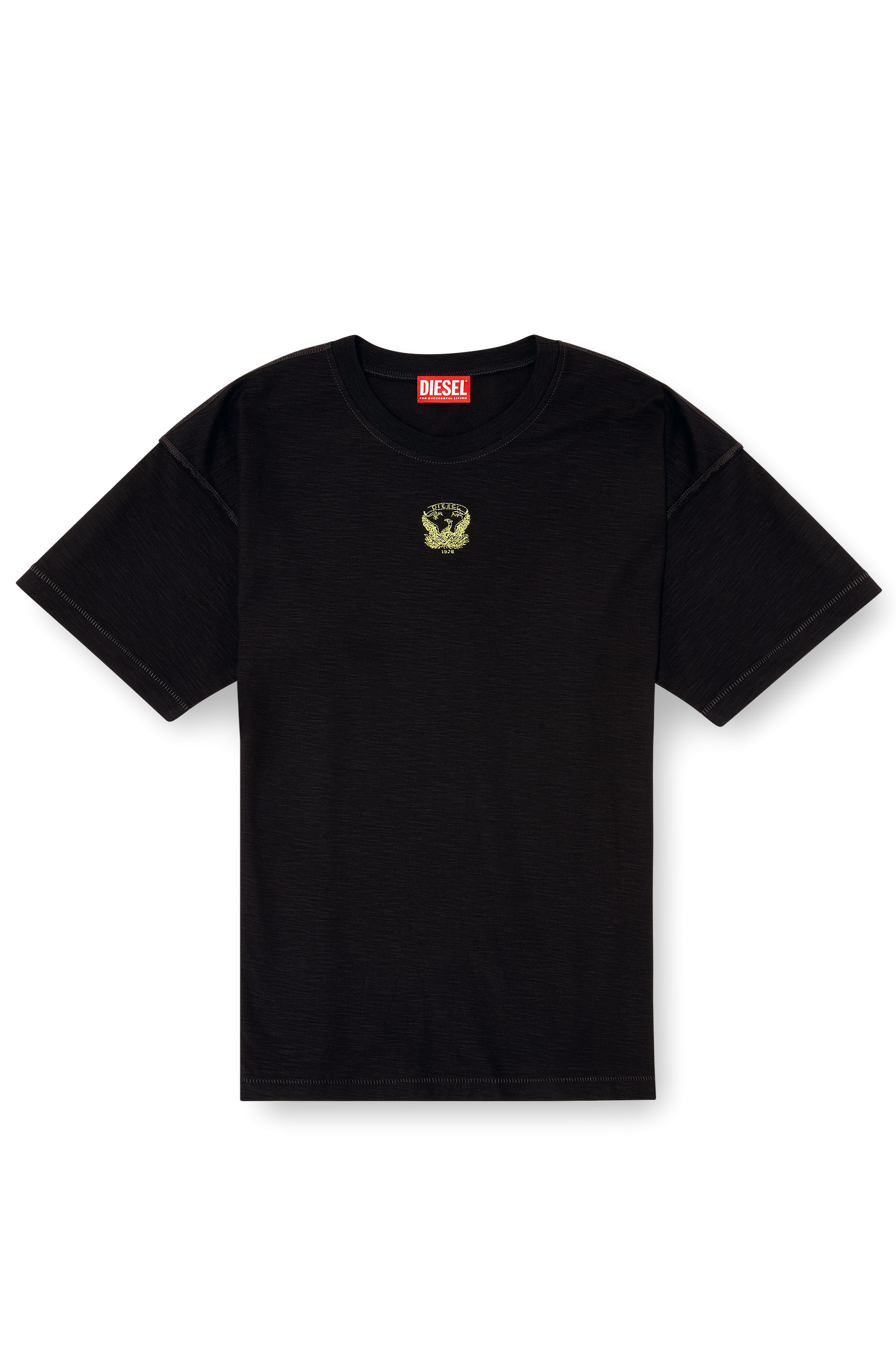 Diesel - T-NORM-T13, Man's Sweatshirt with embroidered phoenix in Black - 2