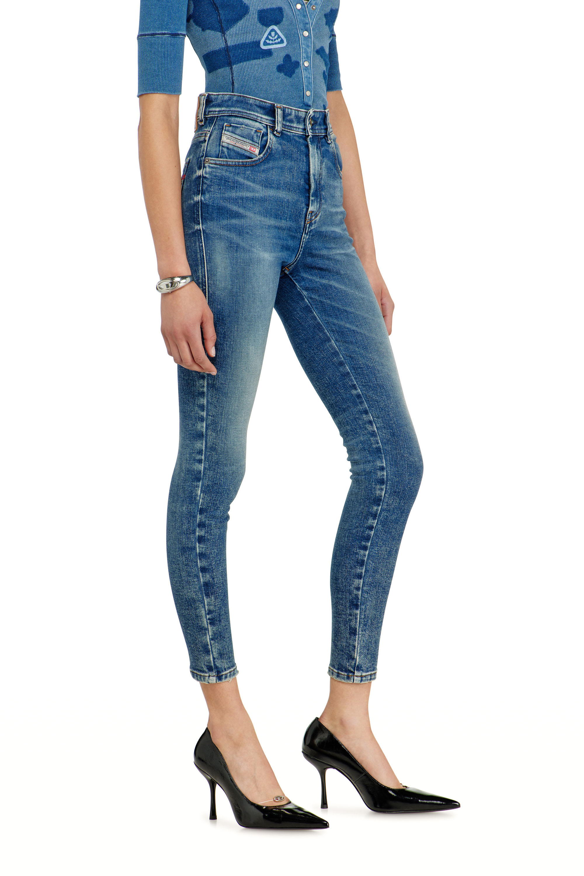Diesel - Woman's Skinny Jeans 1984 Slandy-High 09P72, Medium blue - 7