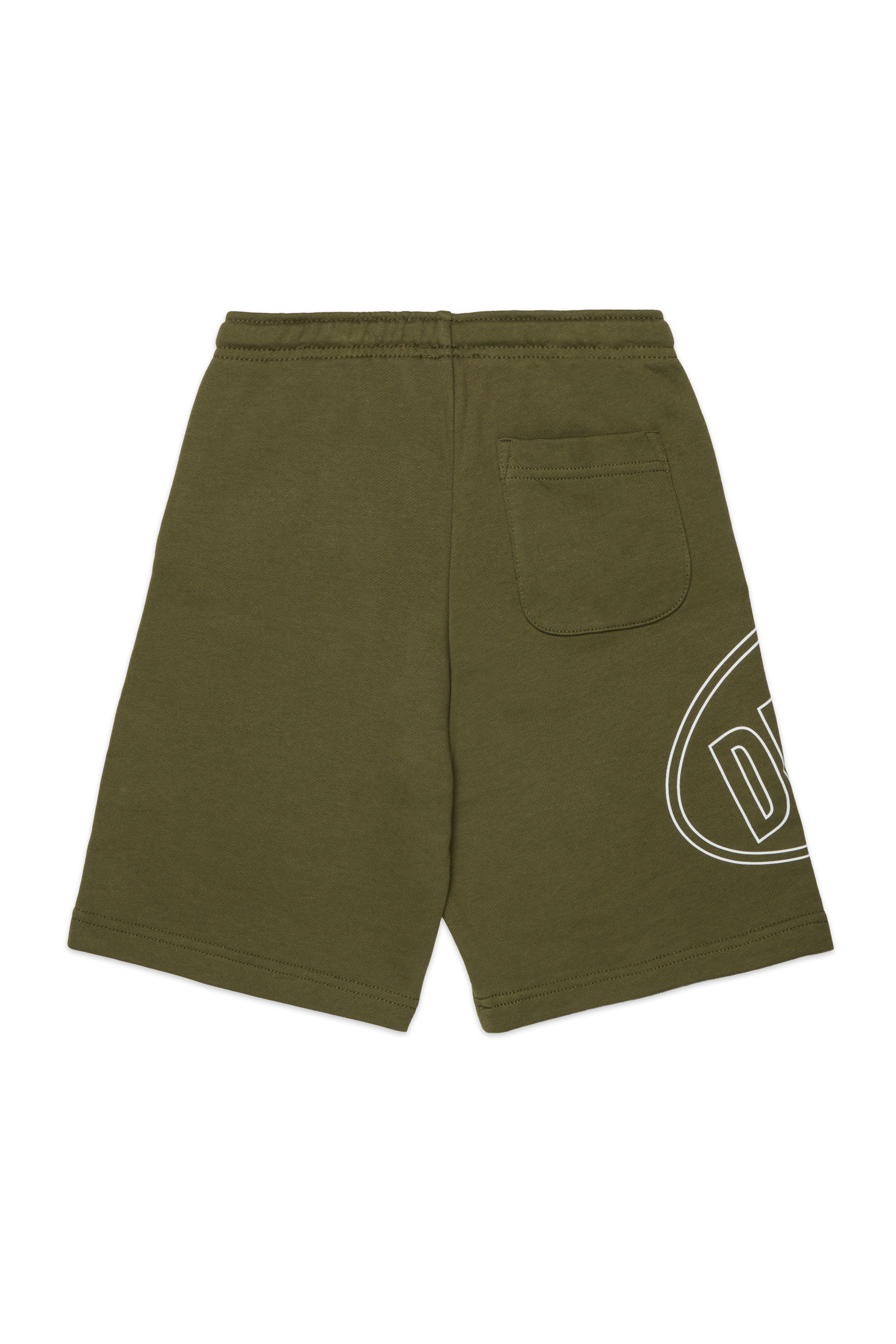 Diesel - PCIRCLE SHORT, Man's Cotton bermudas with maxi print in Military Green - 2