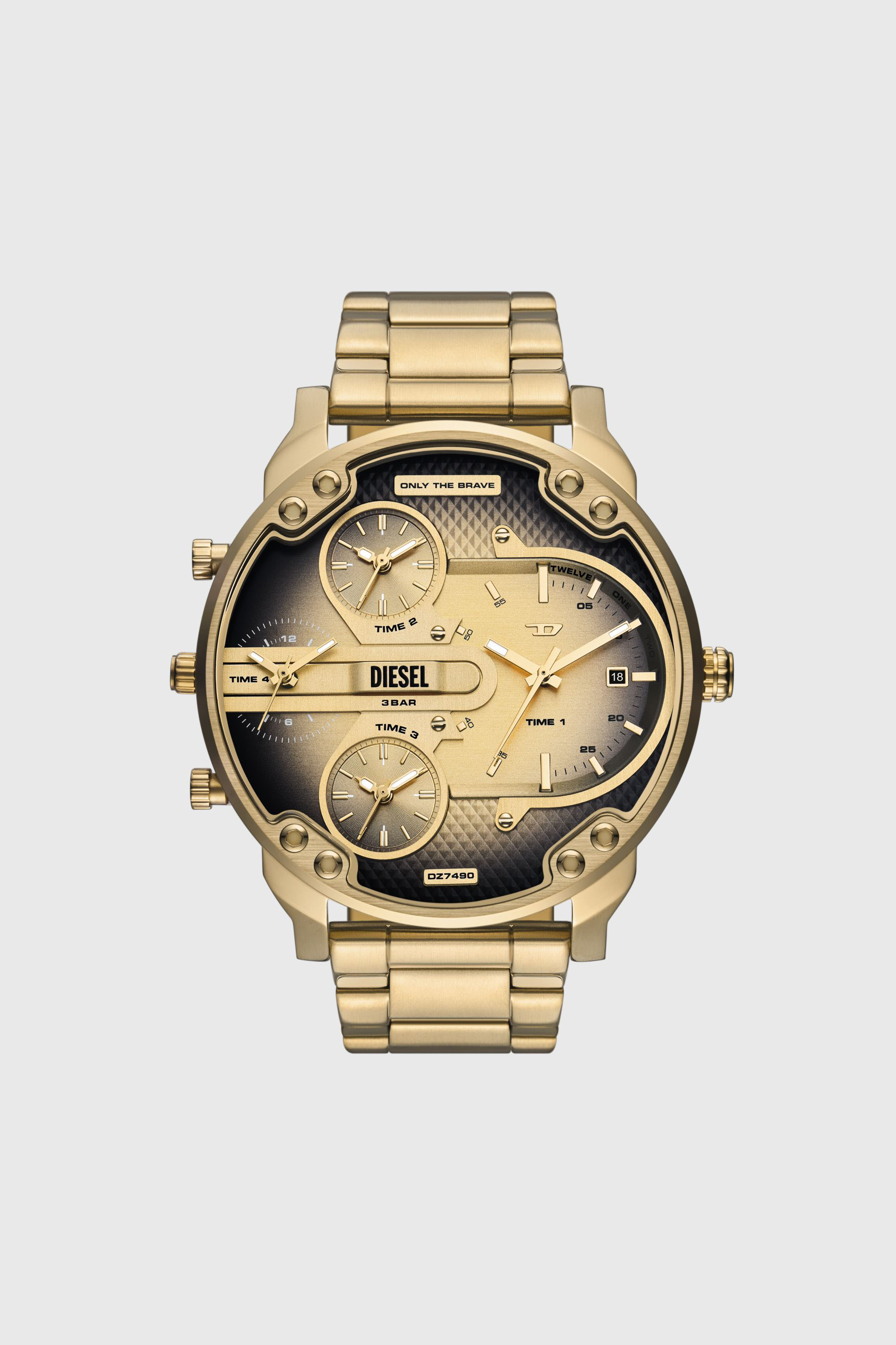 Diesel - DZ7490 WATCH, Man's Mr. Daddy Slim Multi-Movement Stainless Steel Watch in Gold - 1