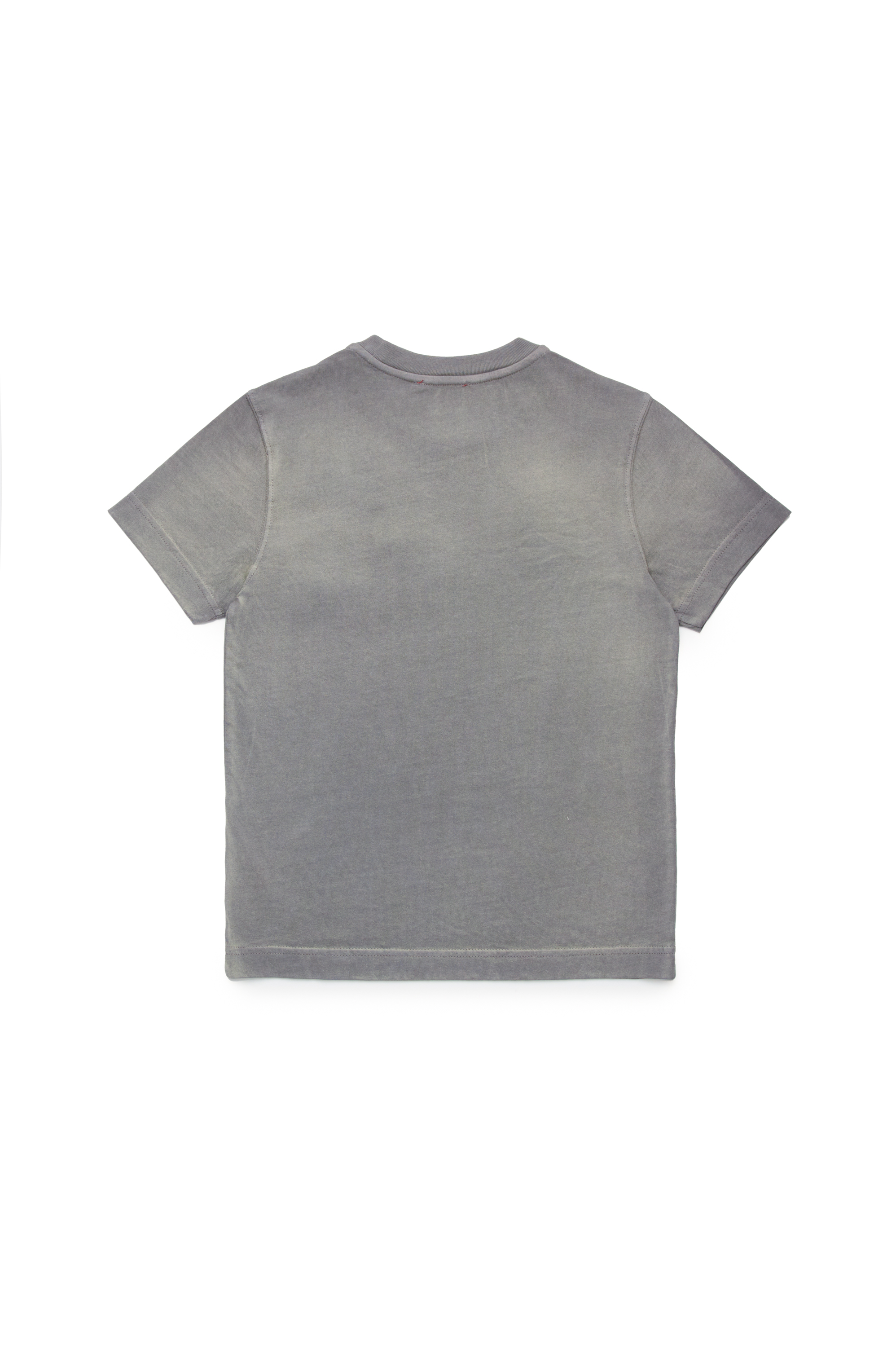 Diesel - TDACCY, Man's T-shirt with grosgrain Diesel patches in Grey - 2