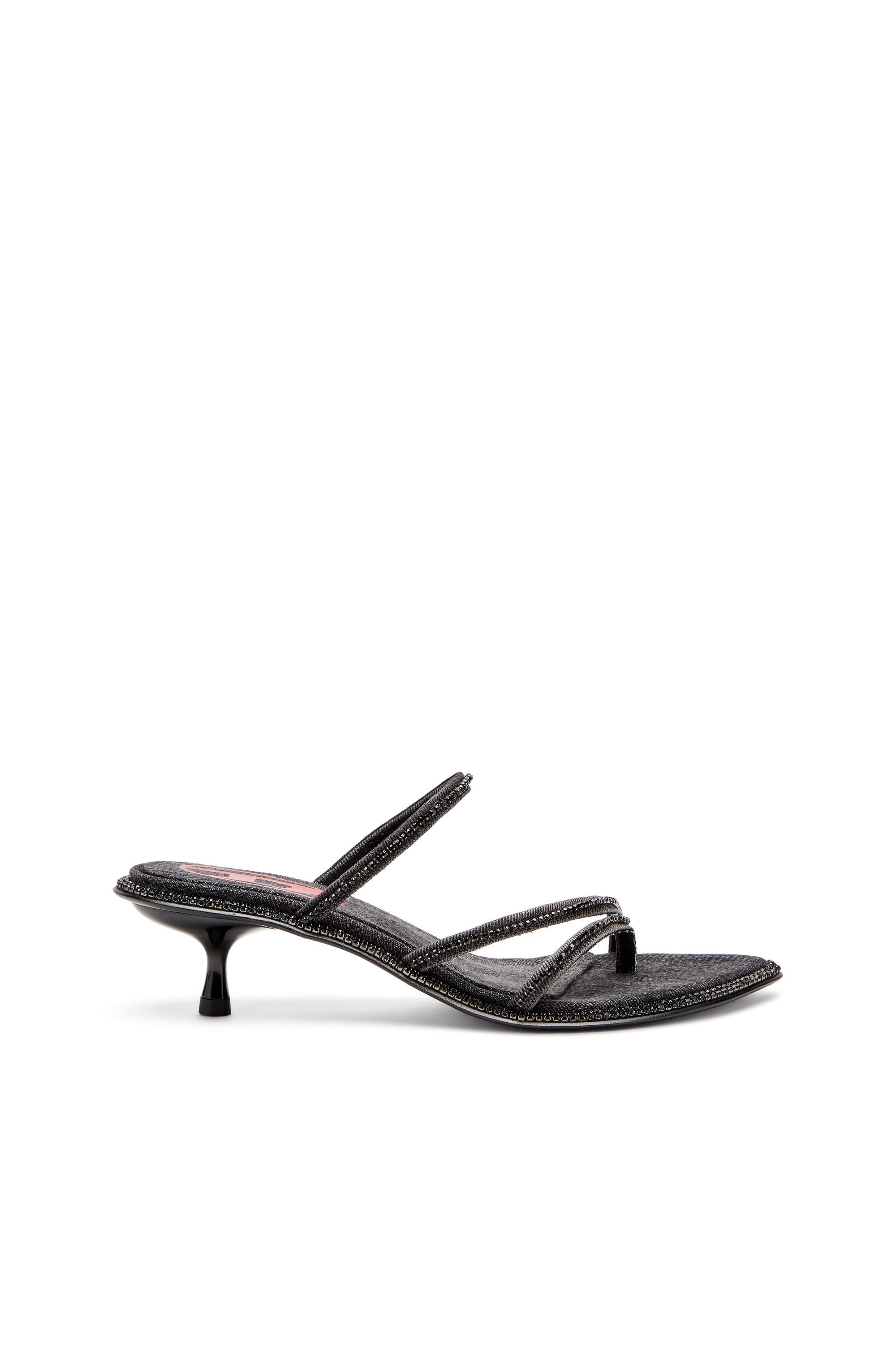 D-HAVANNA KITTIE, Black Diesel - D-HAVANNA KITTIE, Woman's D-Havanna-Kitten-heel mules in crystal denim in Black - 1