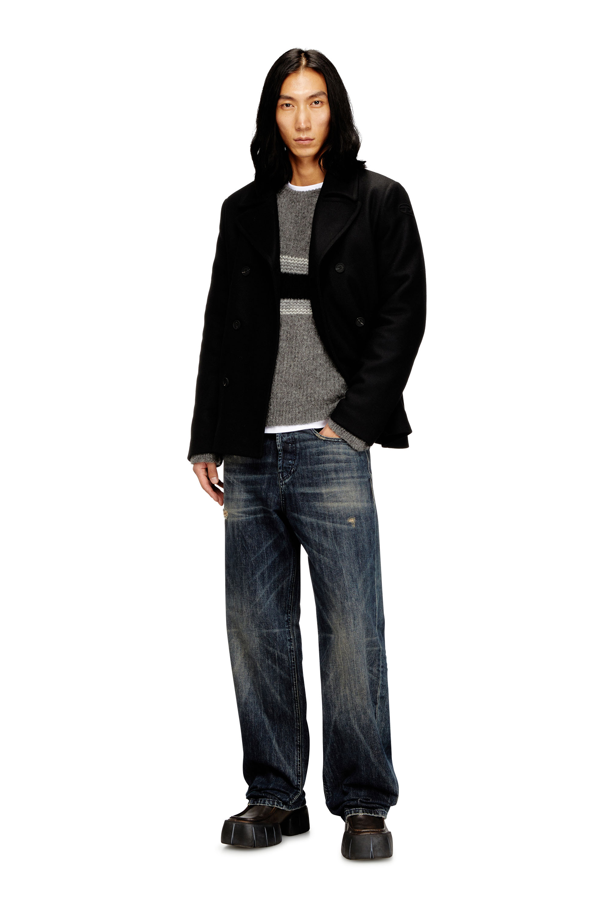 Diesel - W-HALEY-WRD, Man's Peacoat in felted wool blend in null - 2