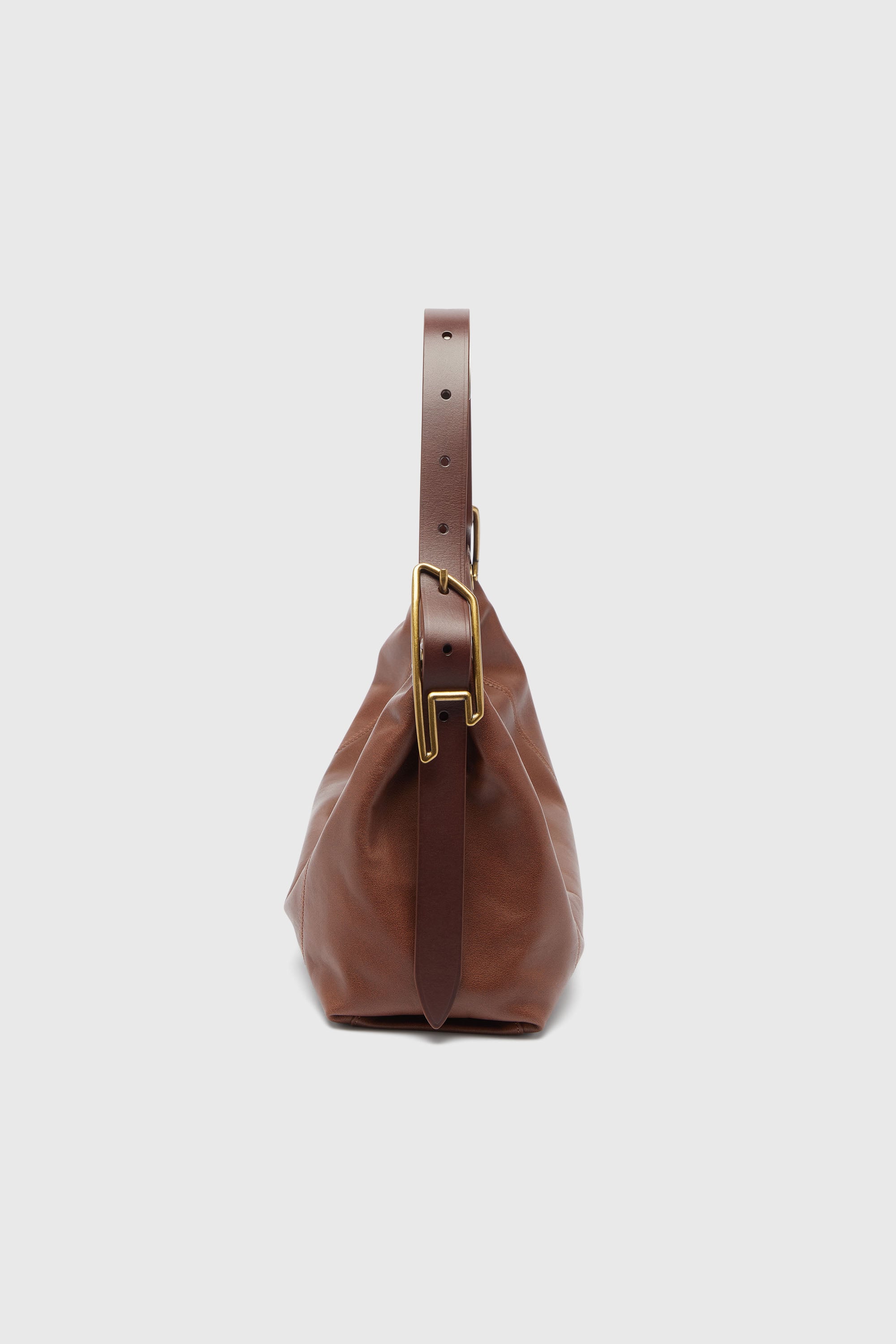 Diesel - D-LINE HOBO S, Woman's D-Line-Shoulder bag in leather in Dark Brown - 3