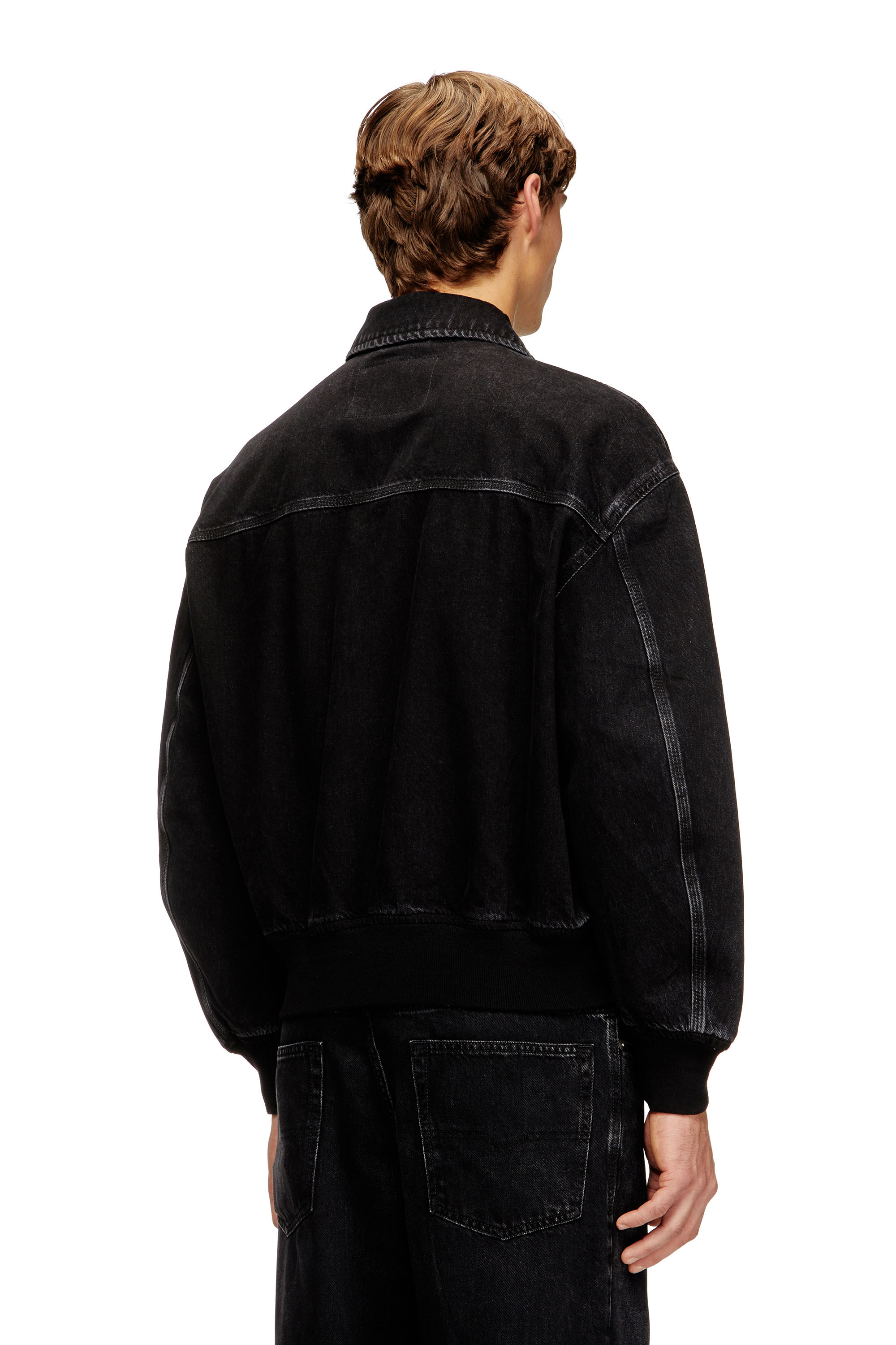 Diesel - D-KURZ, Unisex's Jacket in DNA denim in Black - 4