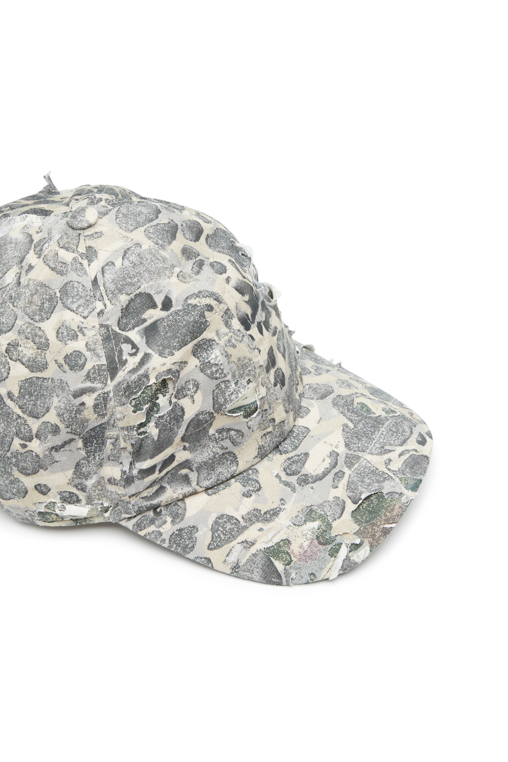 Diesel - C-STEVEN, Man Camo baseball cap with destroyed finish in Multicolor - Image 3