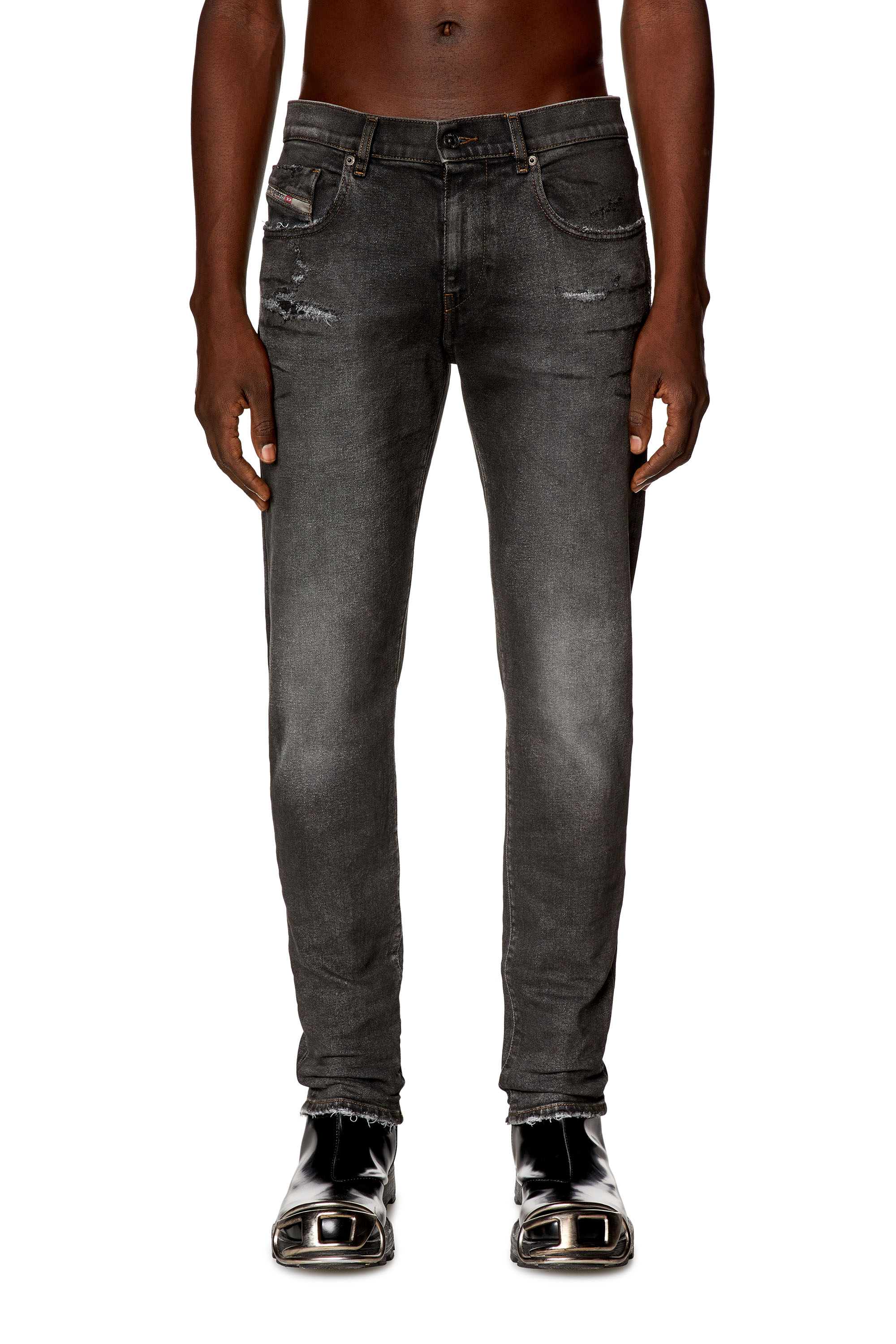 Diesel - Slim Jeans 2019 D-Strukt E9D78, Black/Dark grey - Image 1