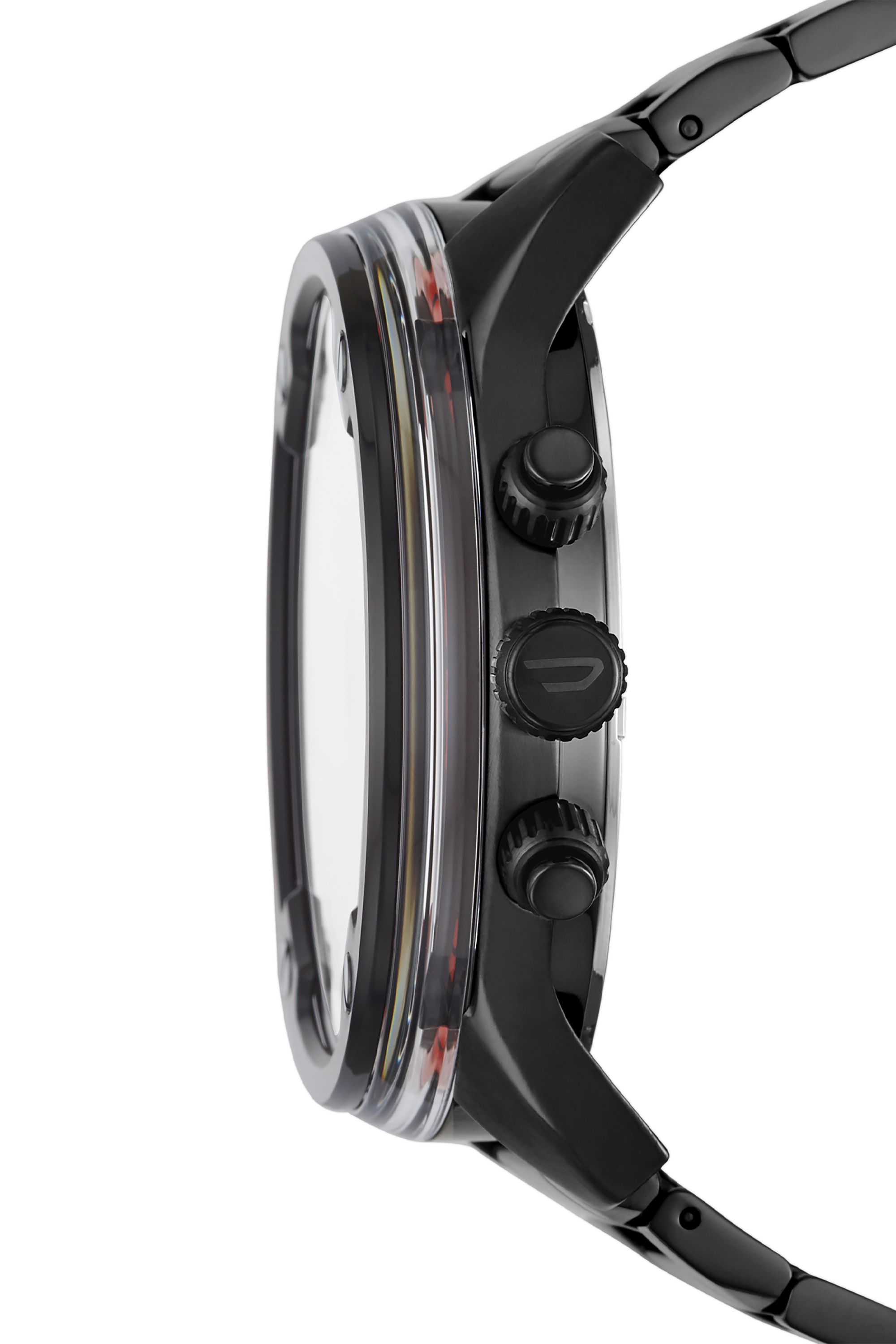 Diesel - DZ7432, Man's Boltdown chronograph gunmetal stainless steel watch in Black/Orange - 3