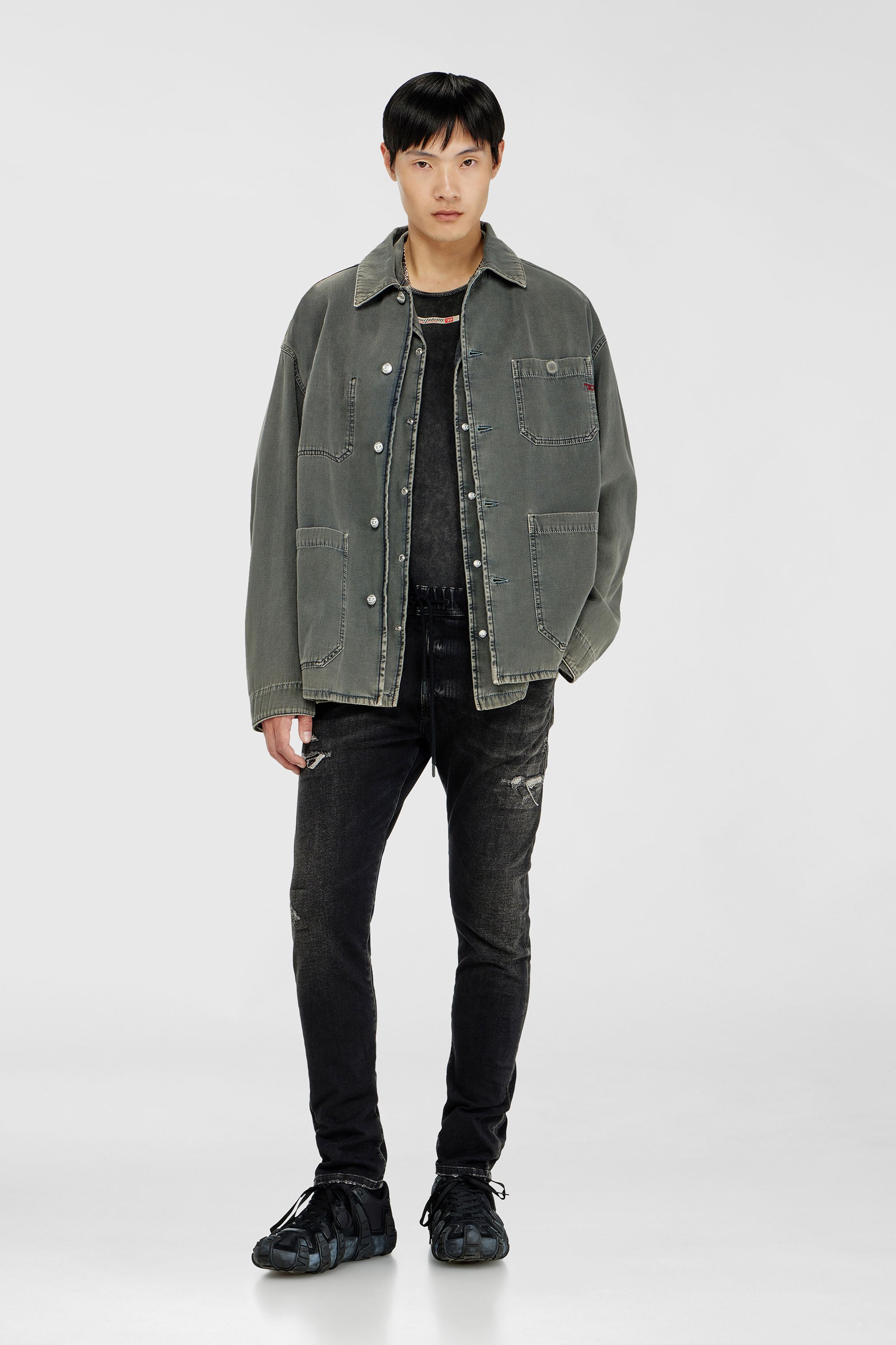 Diesel - Man's Regular 2030 D-Krooley Joggjeans&reg; 09Q22, Black/Dark grey - 1
