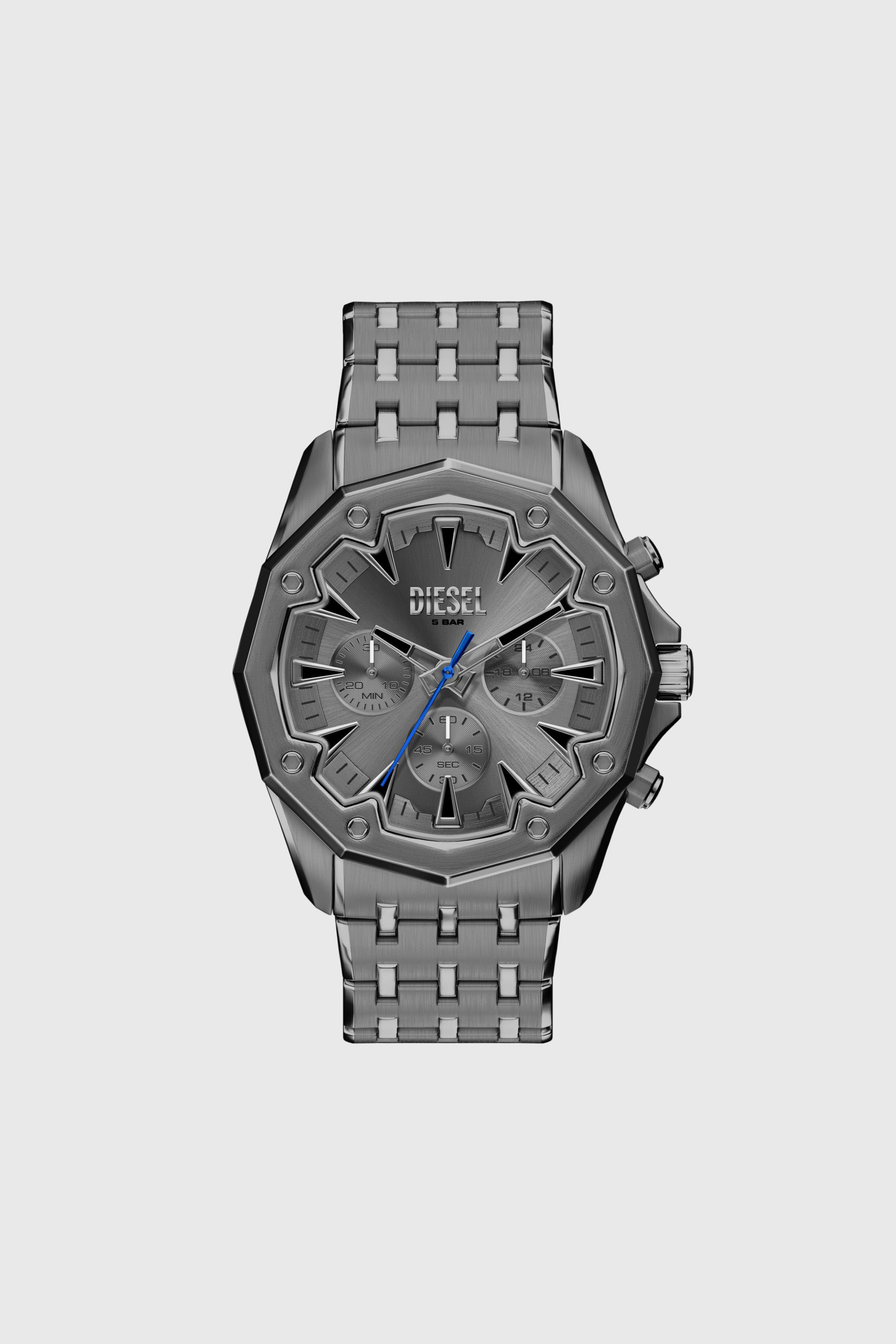 Diesel - DZ4708 WATCH, Man's Spiked stainless steel watch in Grey - 1