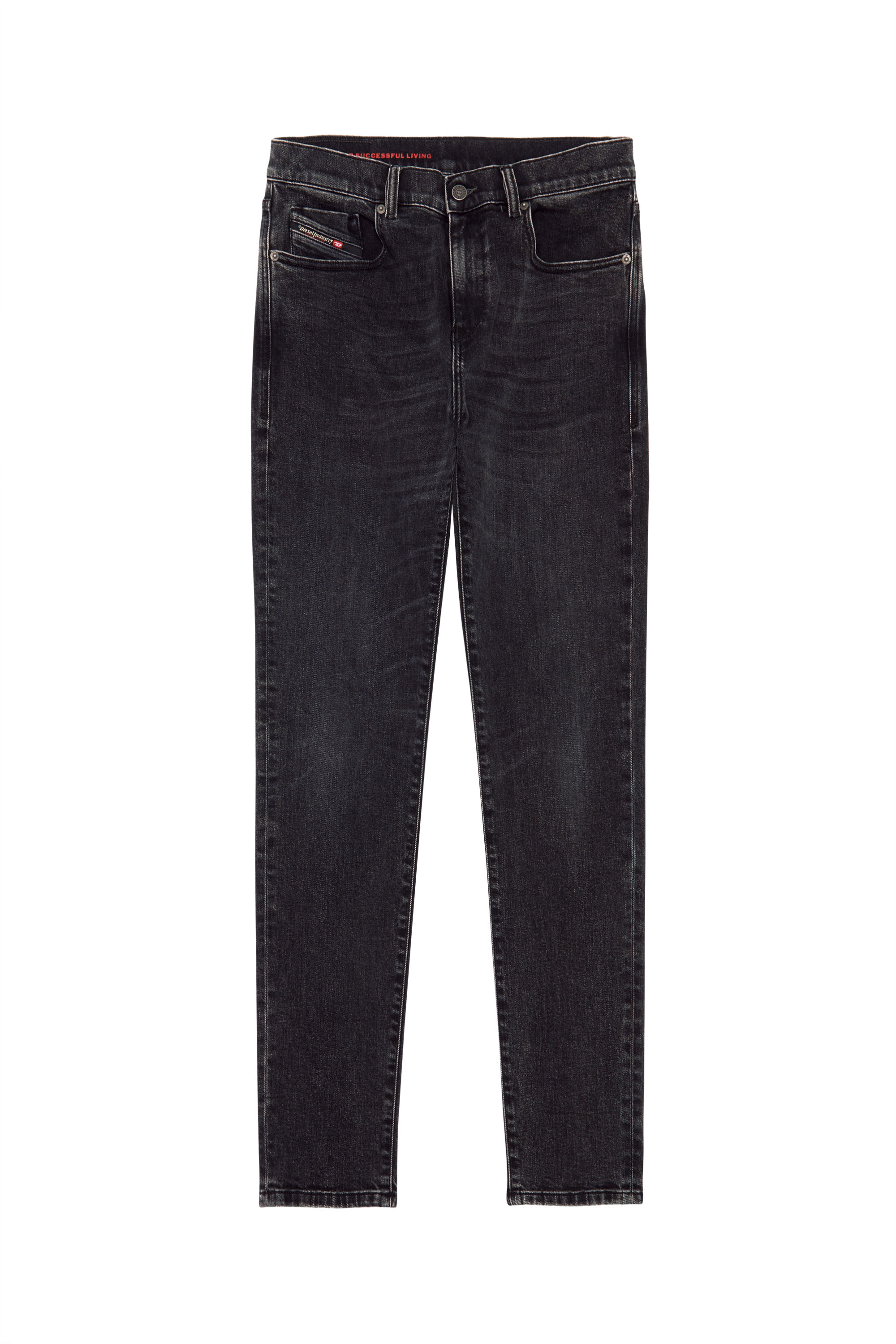 2019 D-Strukt 09B83 Slim Jeans, Black/Dark grey