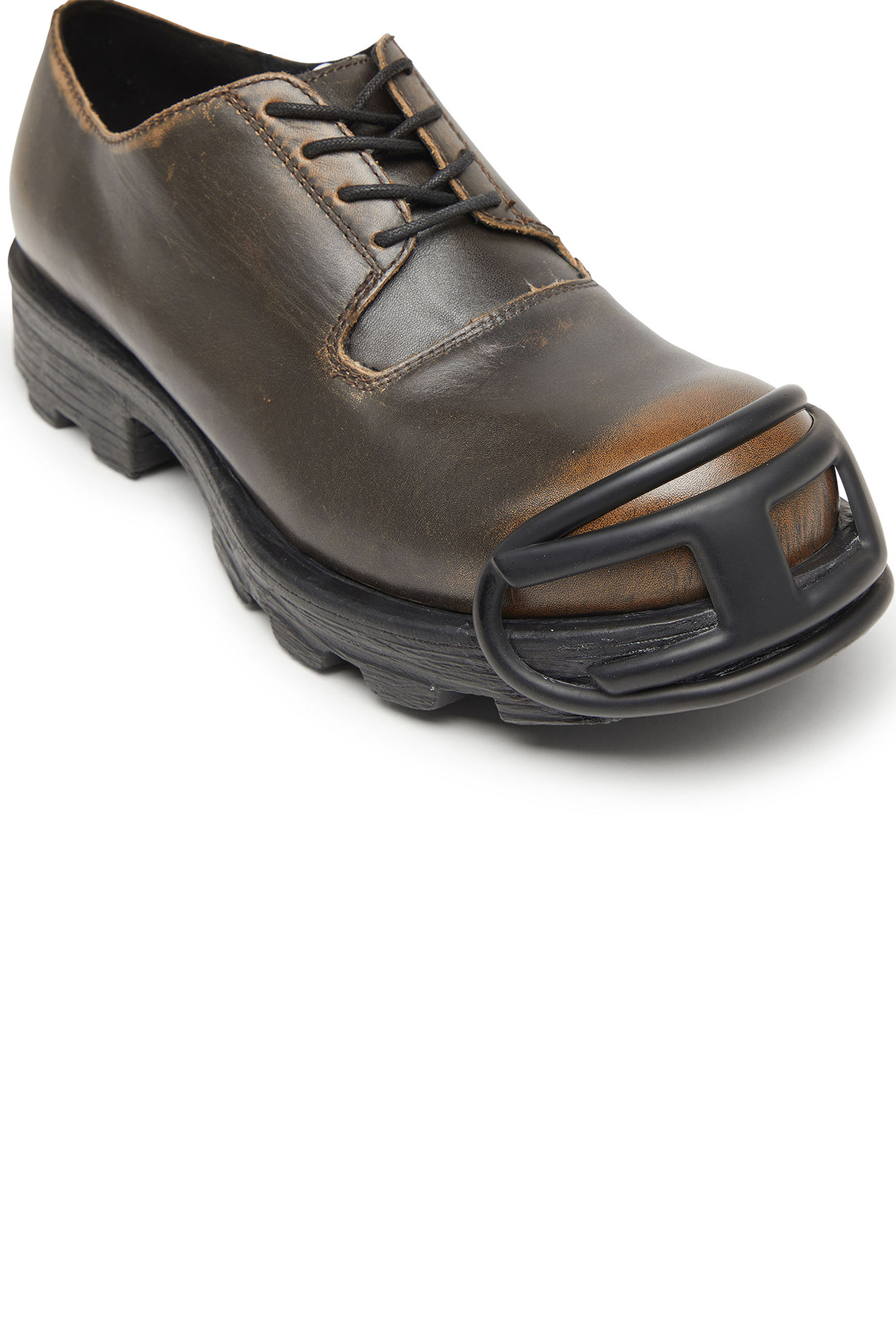 Diesel - D-HAMMER SO D, Man's D-Hammer-Derby shoes in brushed leather in Brown - 6