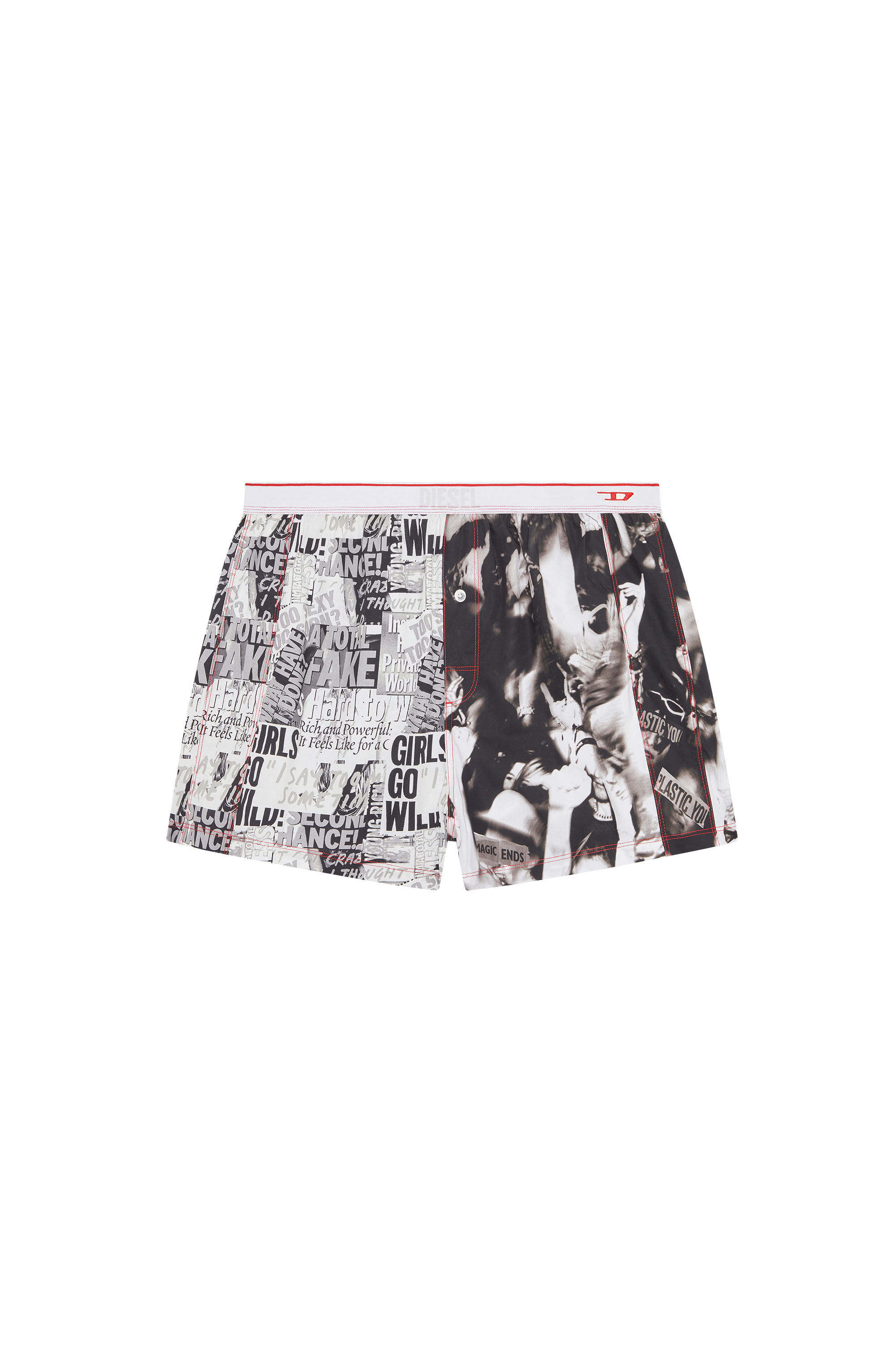 UUBX-STARK-EL, Black/White - Boxer Woven