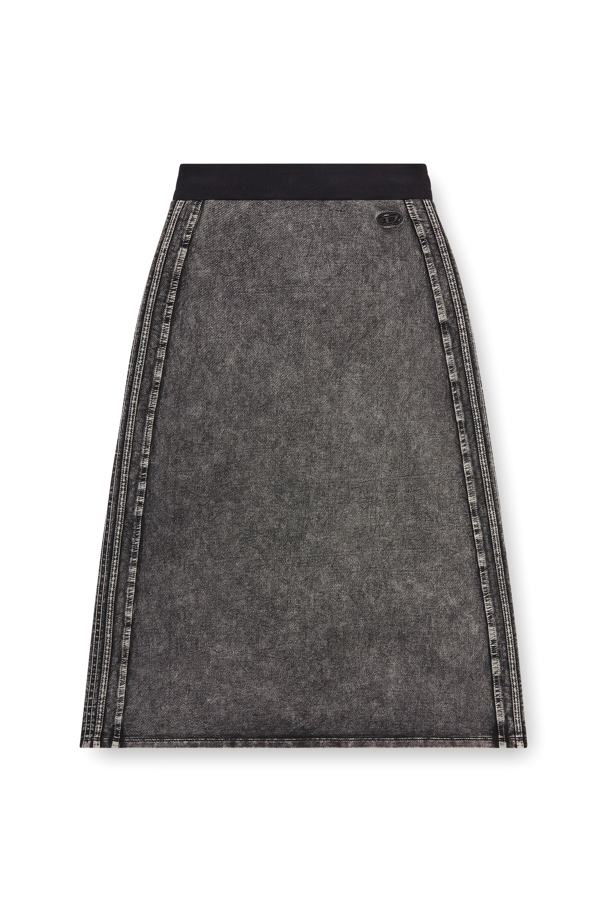 Diesel - O-ERMY, Woman's Fleece cotton skirt with side bands in null - 3