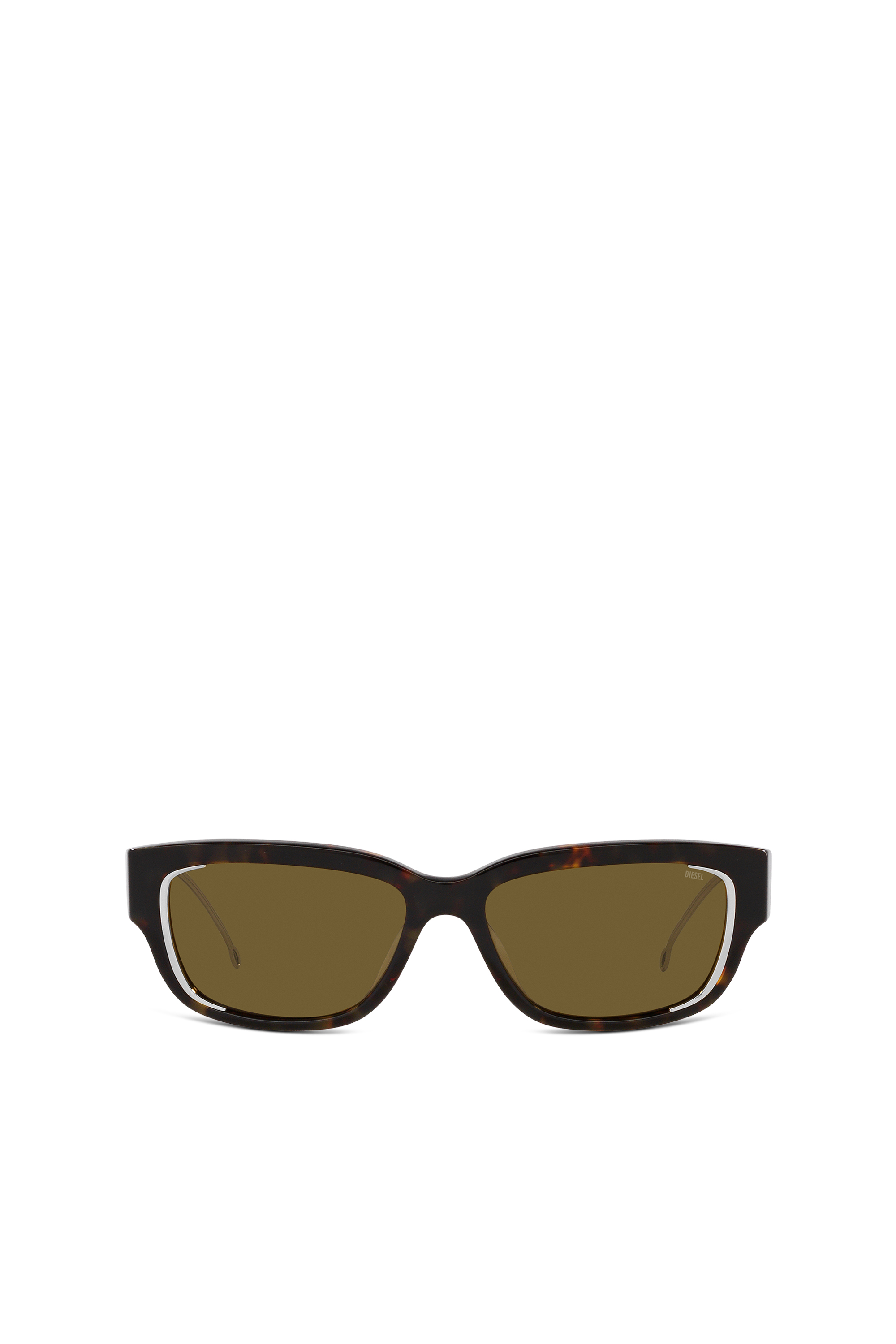 Diesel - 0DL2002 SIZE 56, Unisex's Rectangle sunglasses in Brown/Black - 1