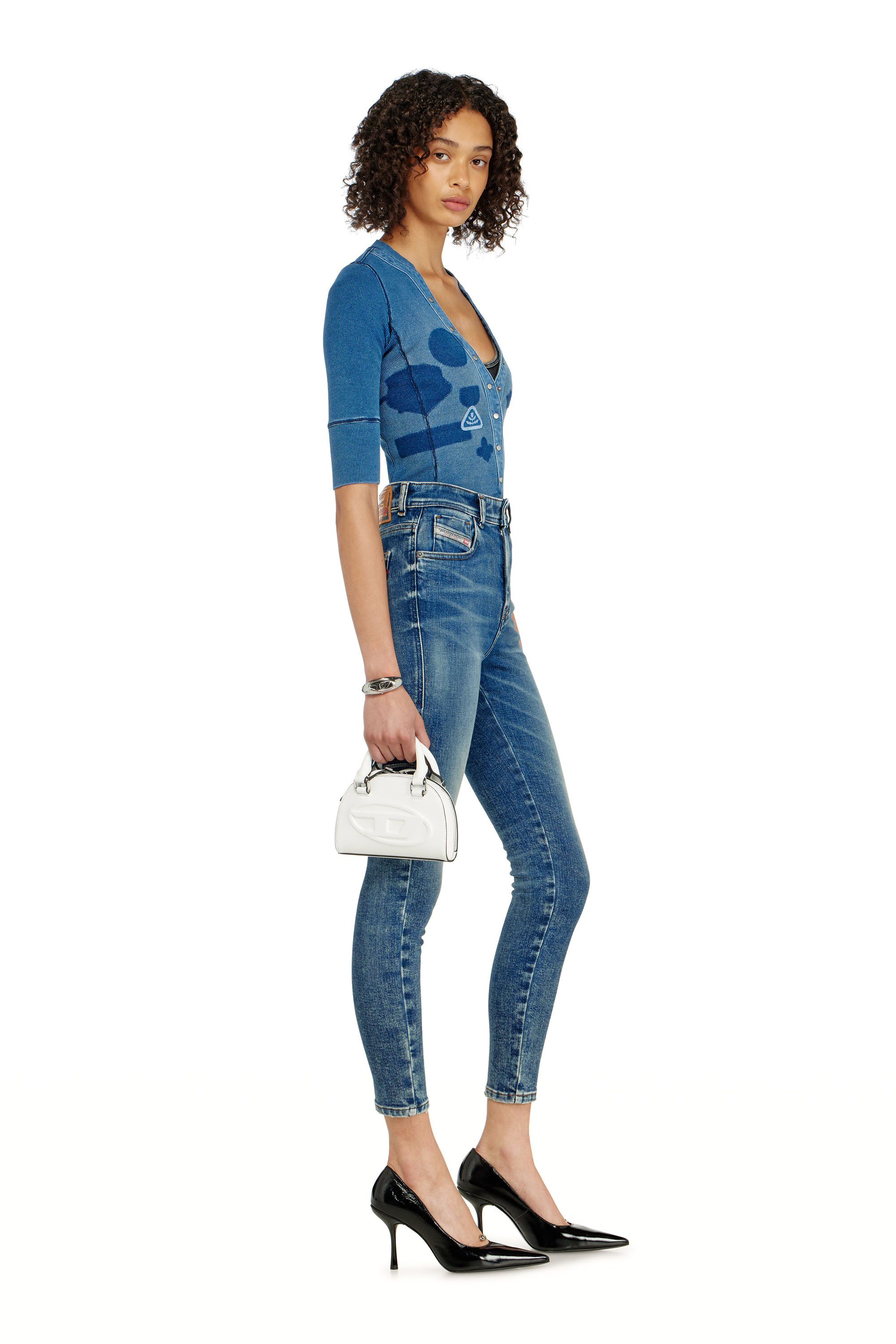Diesel - Woman's Skinny Jeans 1984 Slandy-High 09P72, Medium blue - 2