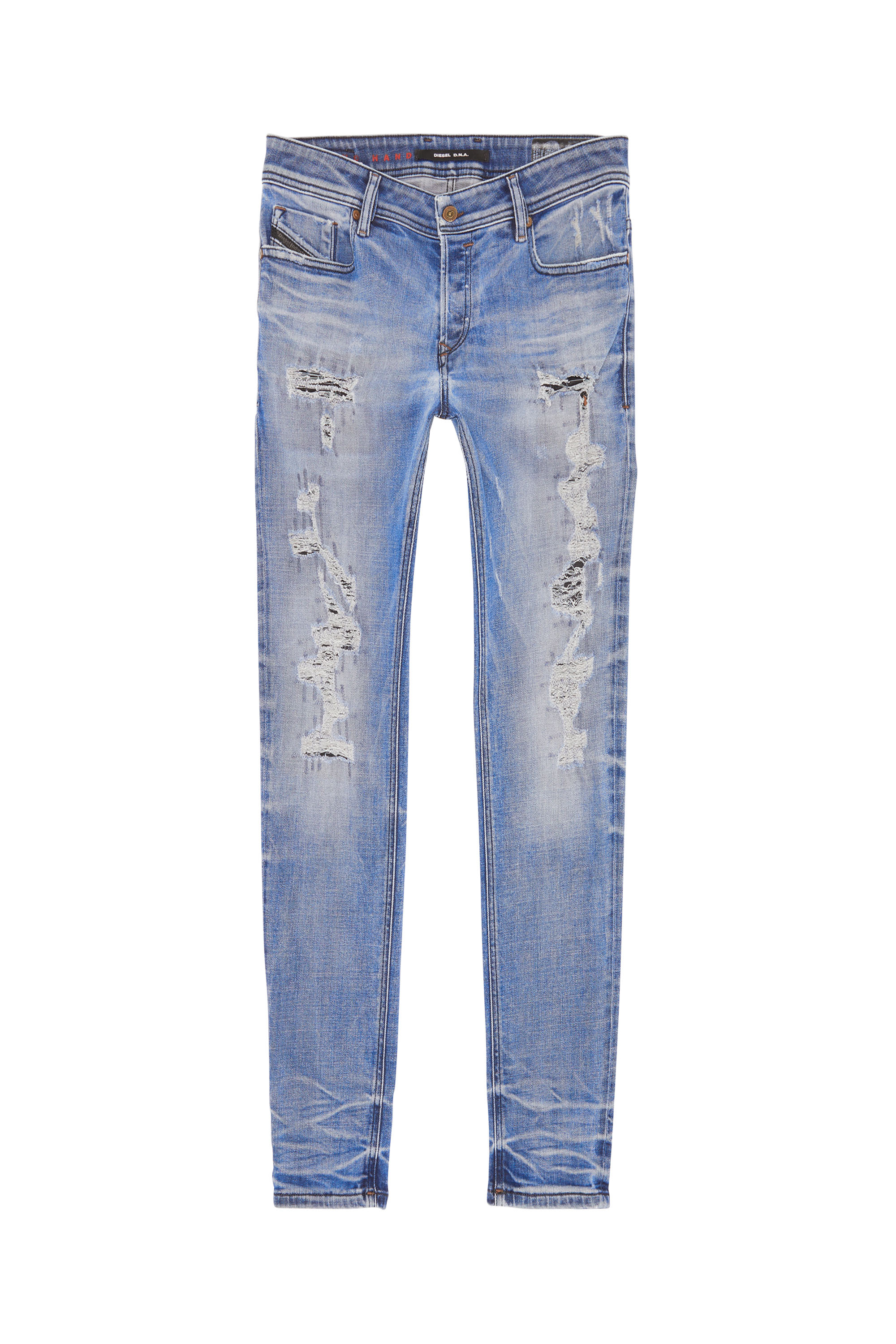 SLEENKER, Light Blue Diesel - SLEENKER, Man's Diesel Man - Jeans Black/Dark grey in Light Blue - 1