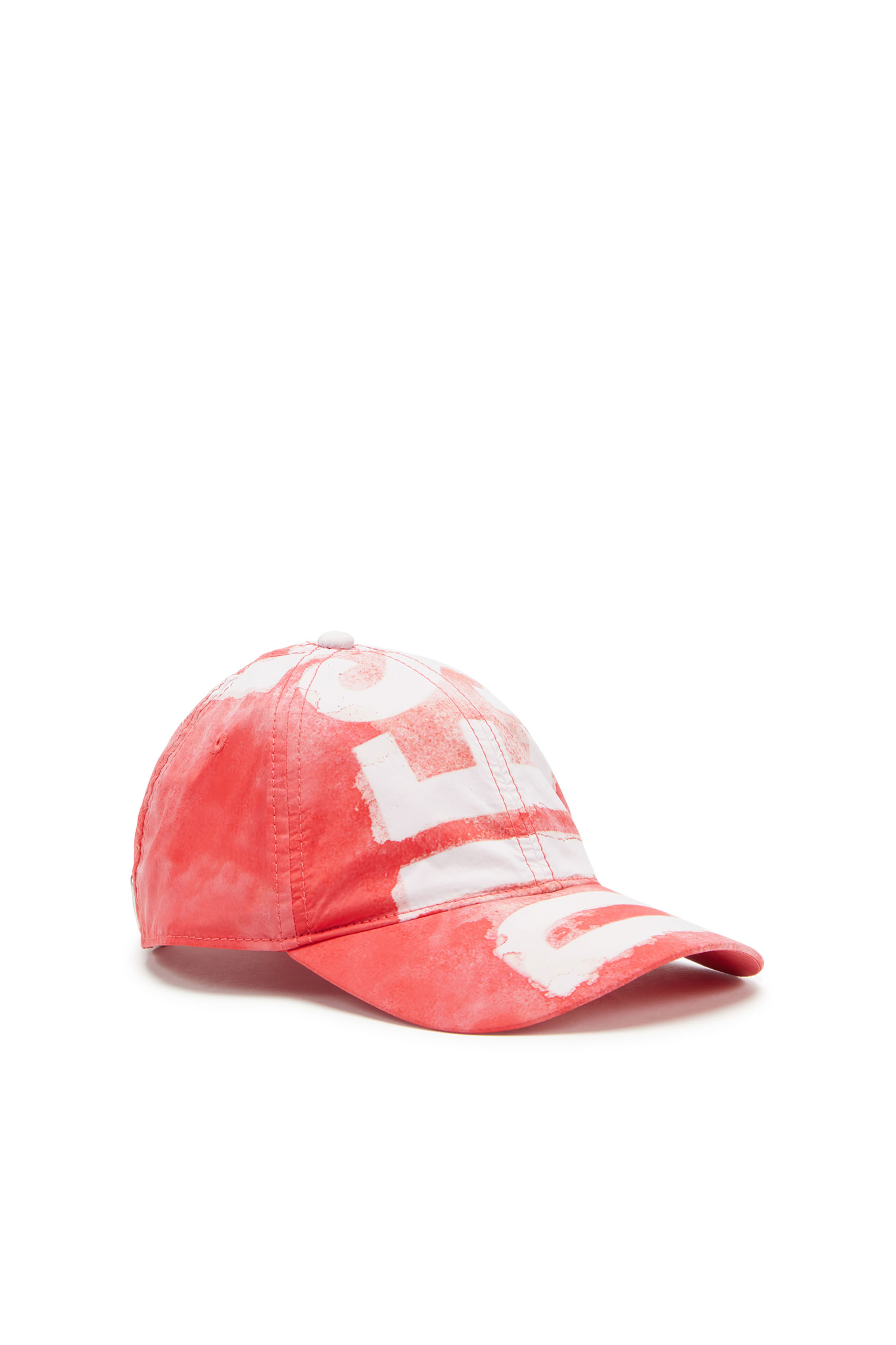 Diesel - C-EWAN-NY, Man Nylon baseball cap with Super Logo in Red - Image 1