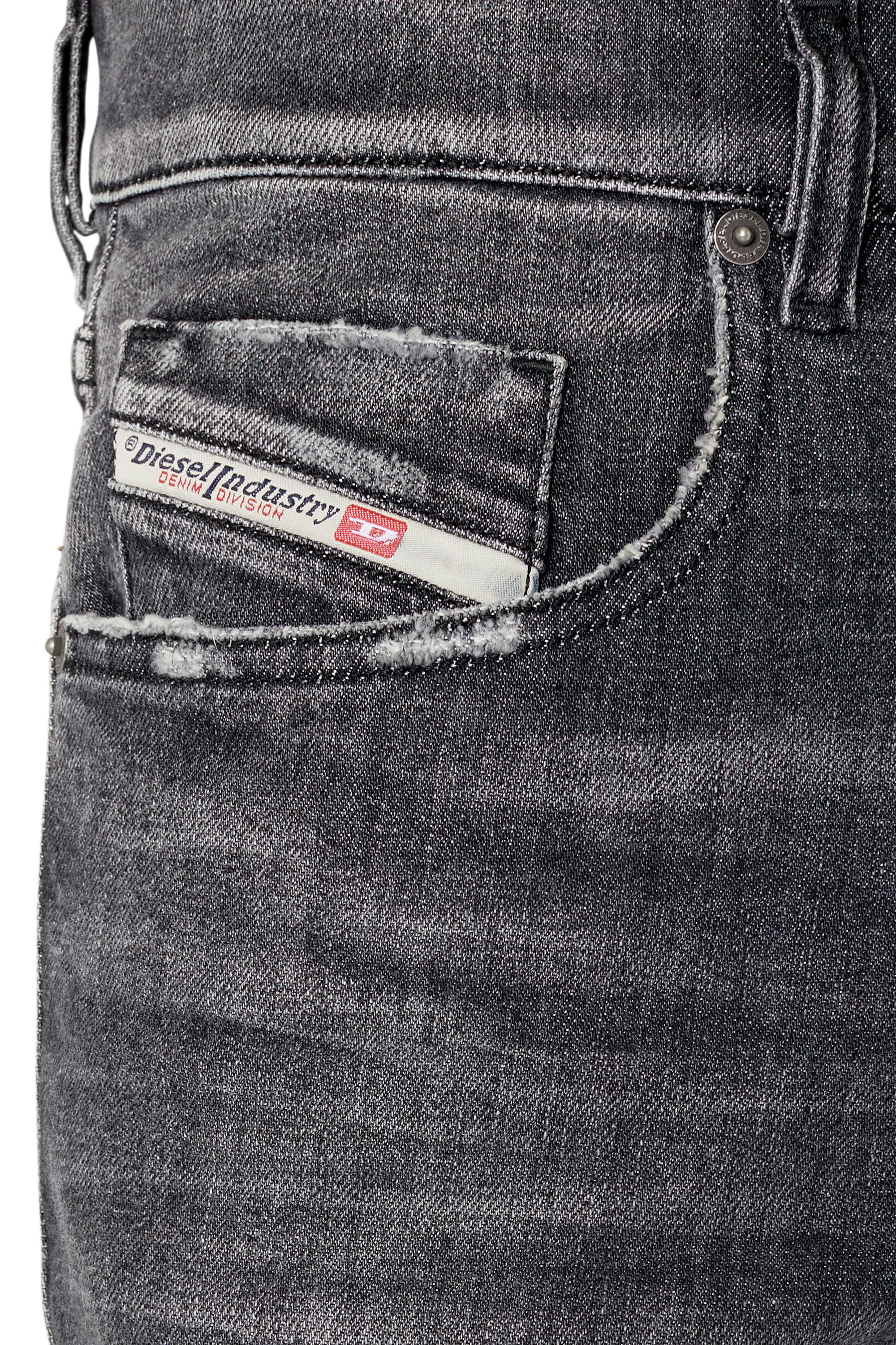 Diesel - 2019 D-Strukt 09E46 Slim Jeans, Black/Dark grey - Image 4
