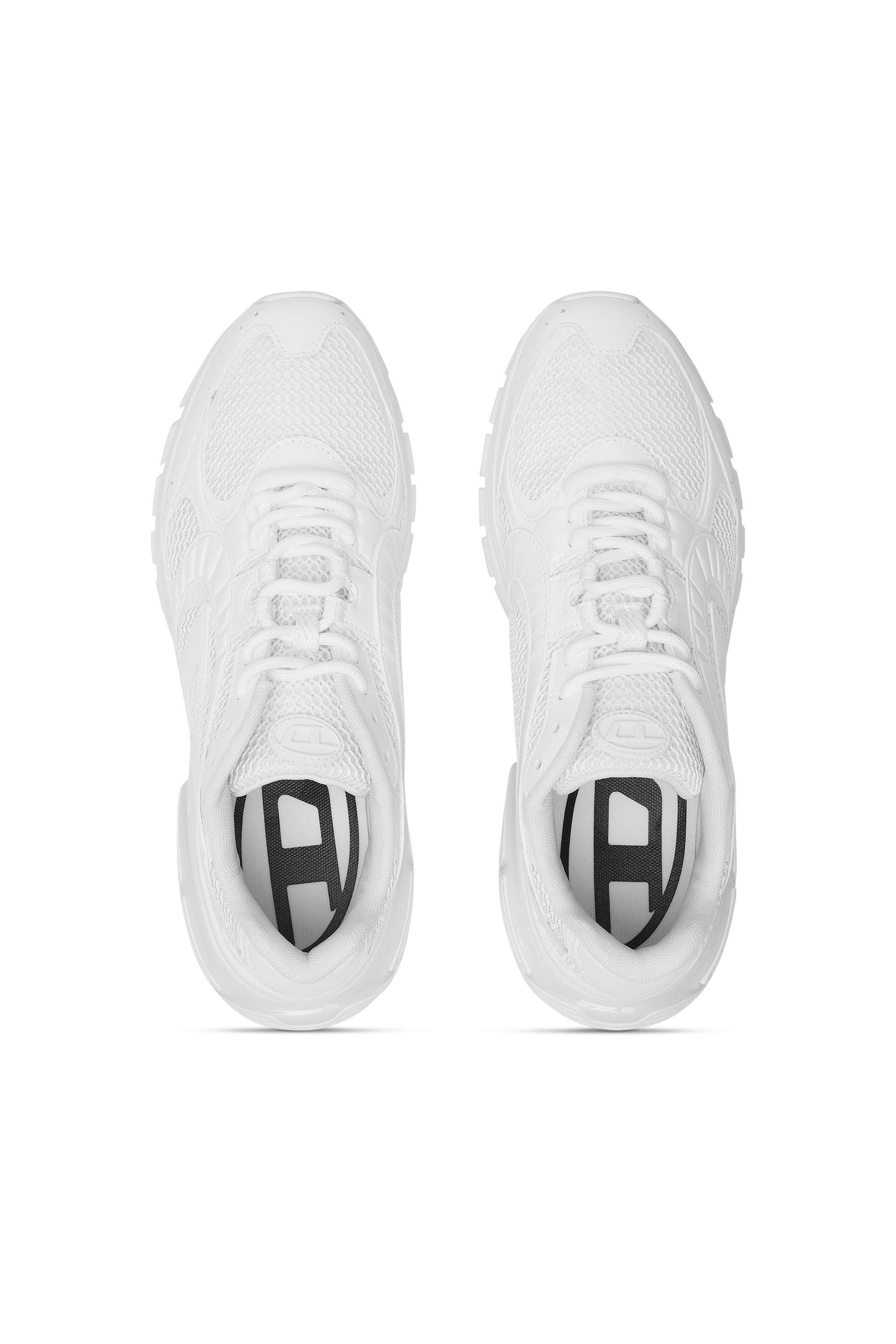 S-PRO-V-DENSE LOW W, White Diesel - S-PRO-V-DENSE LOW W, Woman's S-Pro-V-Dense-Monochrome mesh sneakers with Oval D logo in White - 4