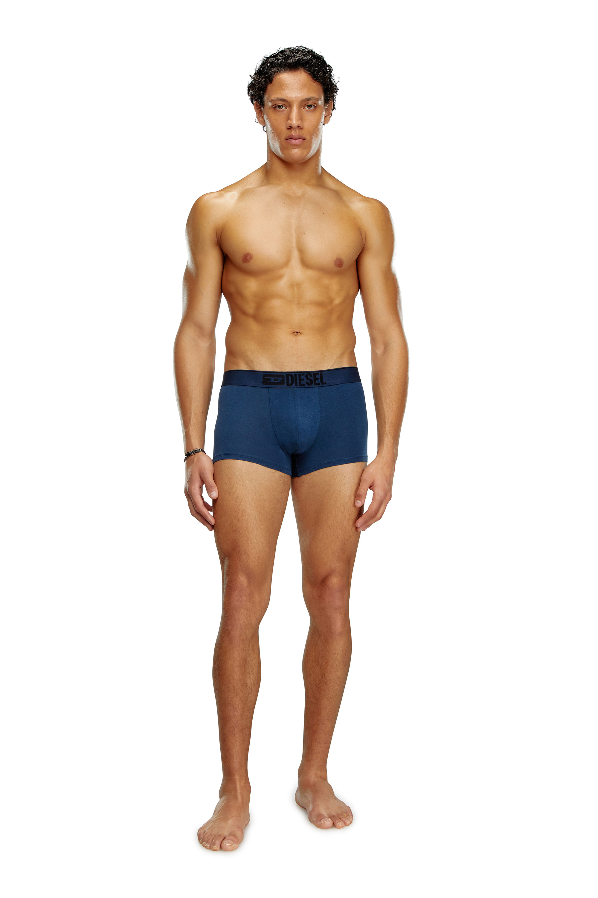 Diesel - UMBX-DAMIENTHREEPACK, Man's 3-pack boxer briefs plain and camo in Blue/Black - 4